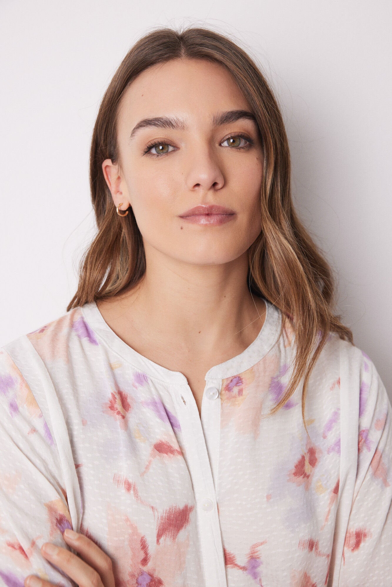 Women Secret_Long Viscose Flower Shirt Pajamas_3599156_97_02