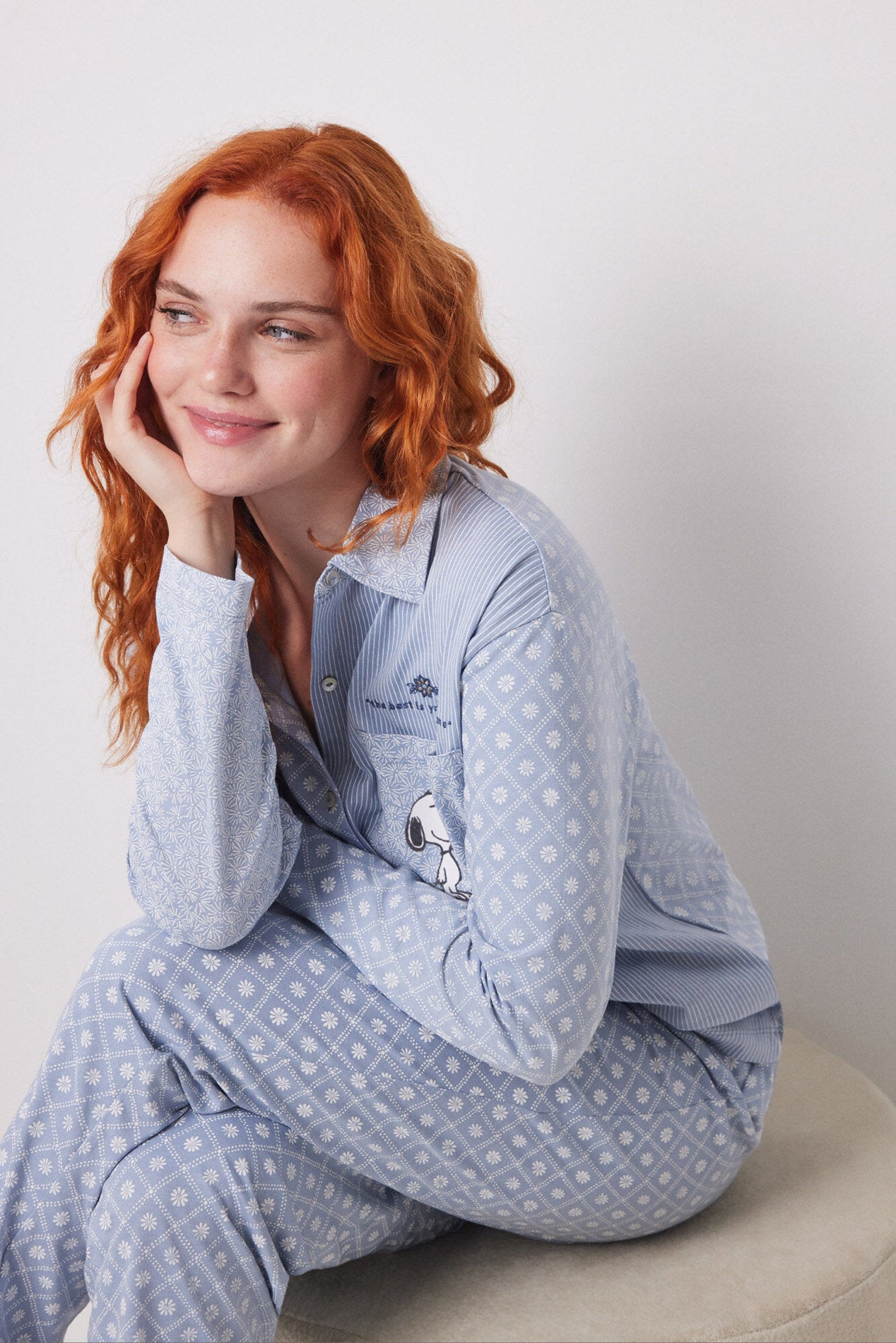 Women Secret_Long Classic Pyjamas 100% Cotton Striped and Flowers_3599166_17_01