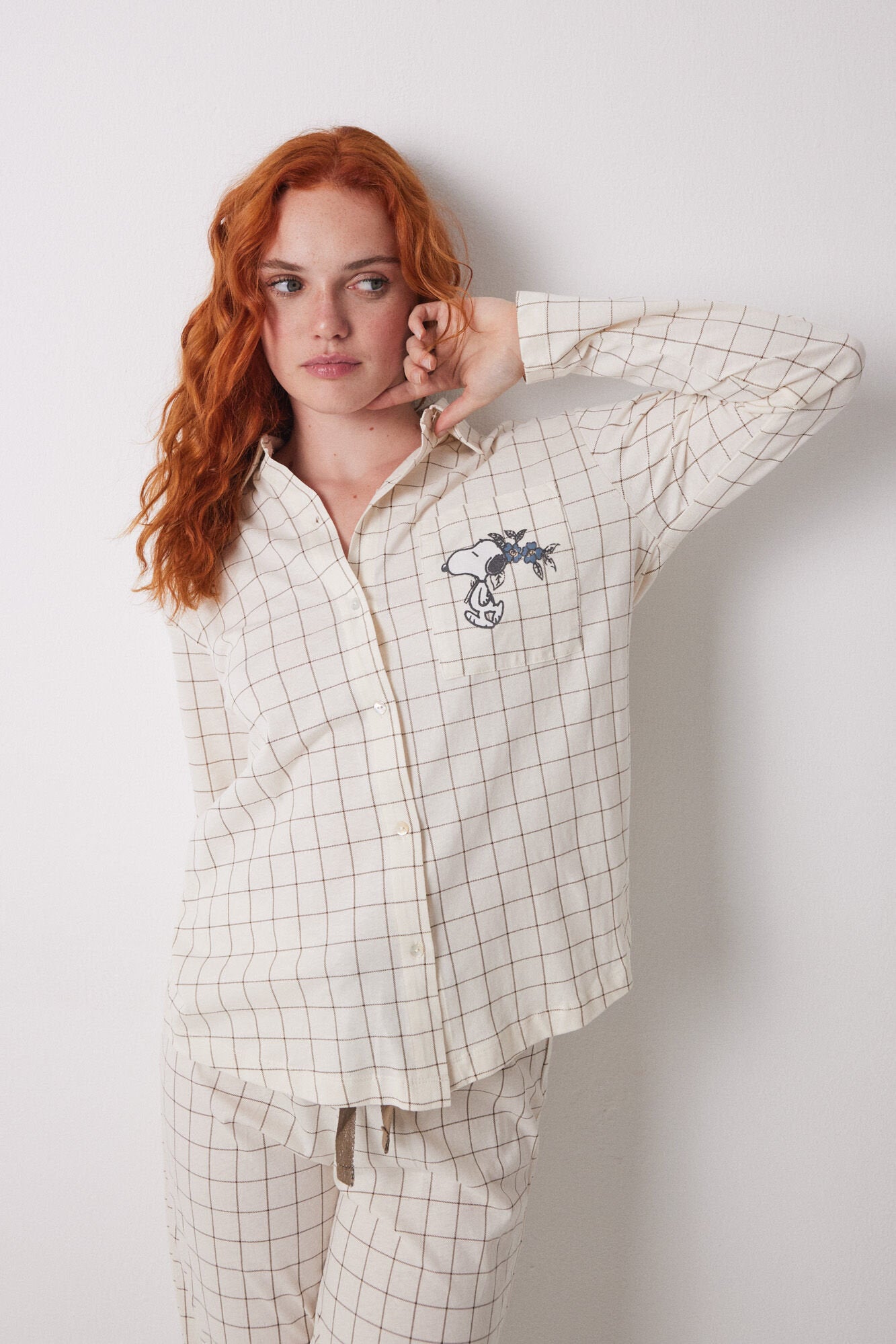 Women Secret_Long Classic Pyjamas 100% Cotton Checkered_3599167_96_01