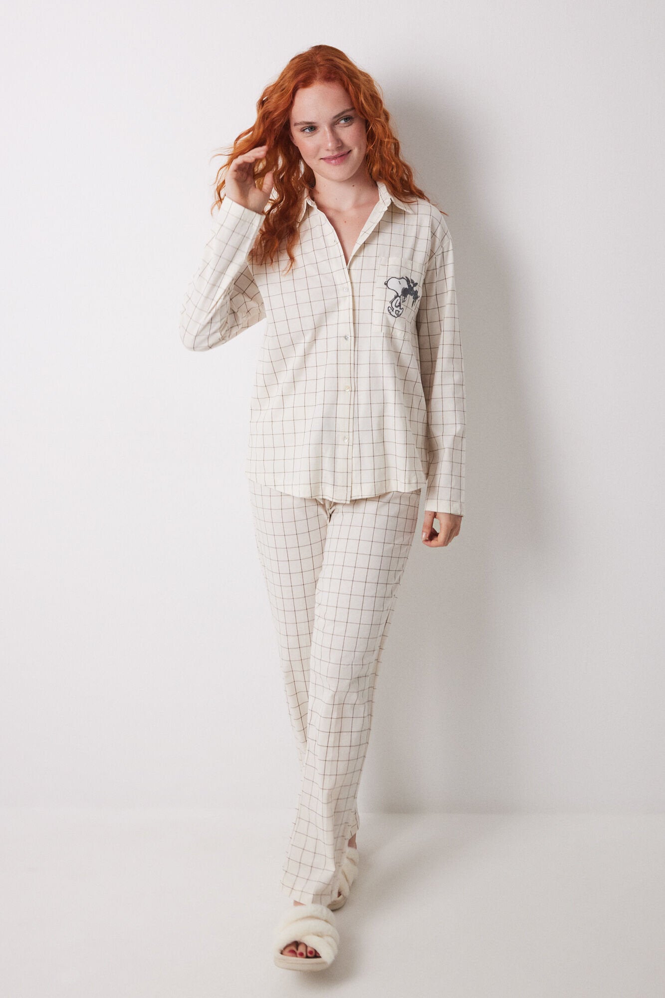 Women Secret_Long Classic Pyjamas 100% Cotton Checkered_3599167_96_02