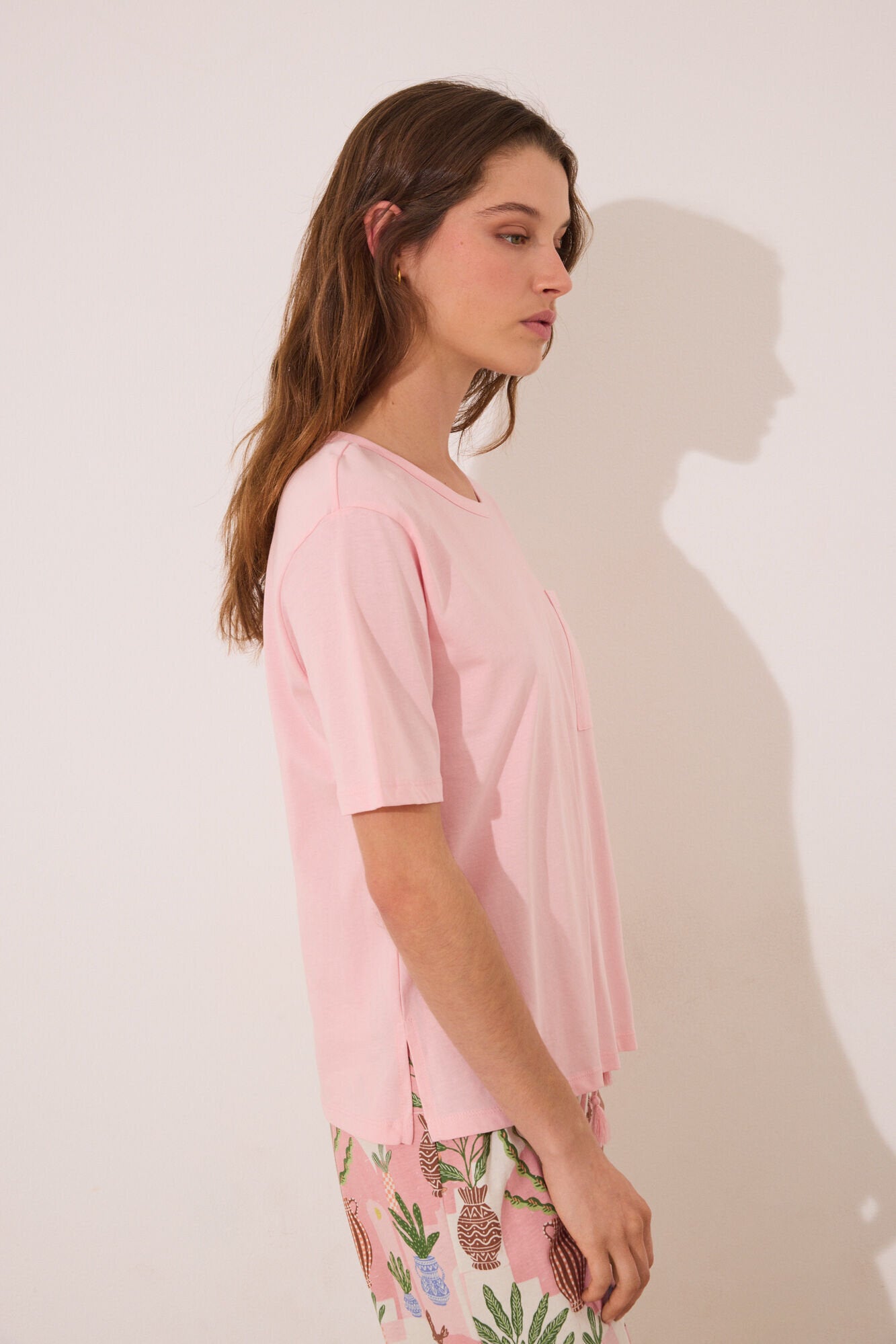 Women Secret_Capri Pyjamas 100% Cotton Pink Flower Pots_3599168_70_04