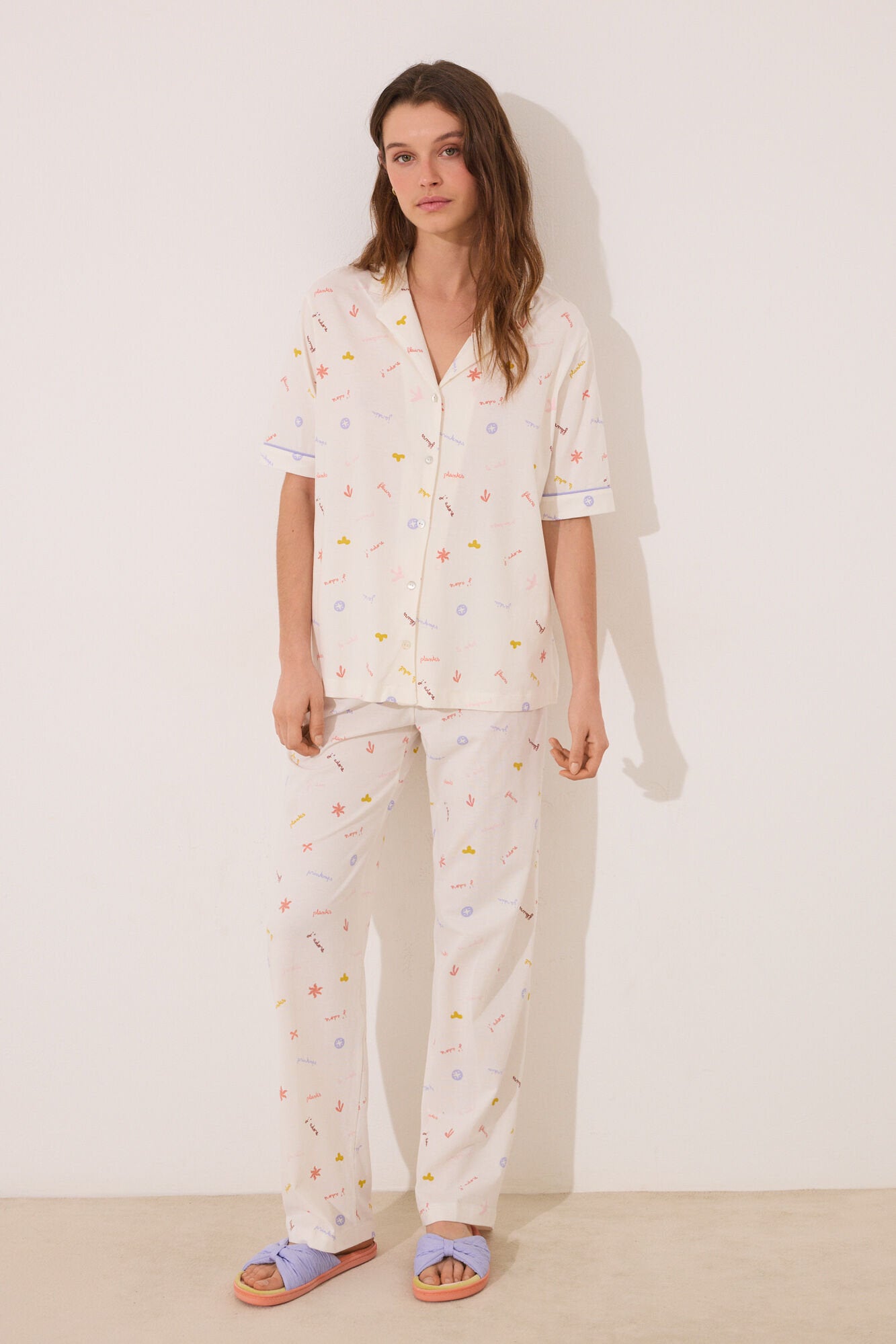 Women Secret_100% Cotton Classic Pyjamas with ÒJ«AdoreÓ Print_3599171_98_02