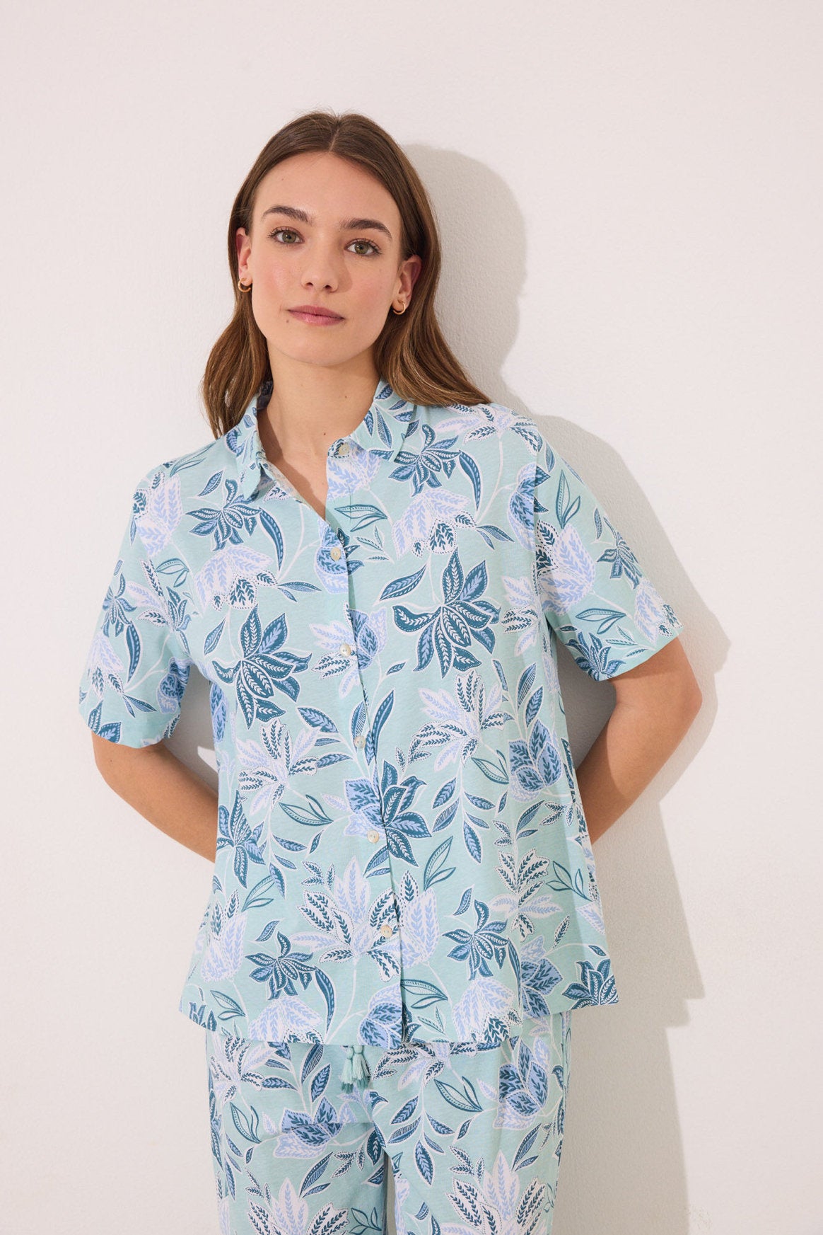 Women Secret_Capri Classic Pyjamas 100% Cotton Flowers_3599177_29_03