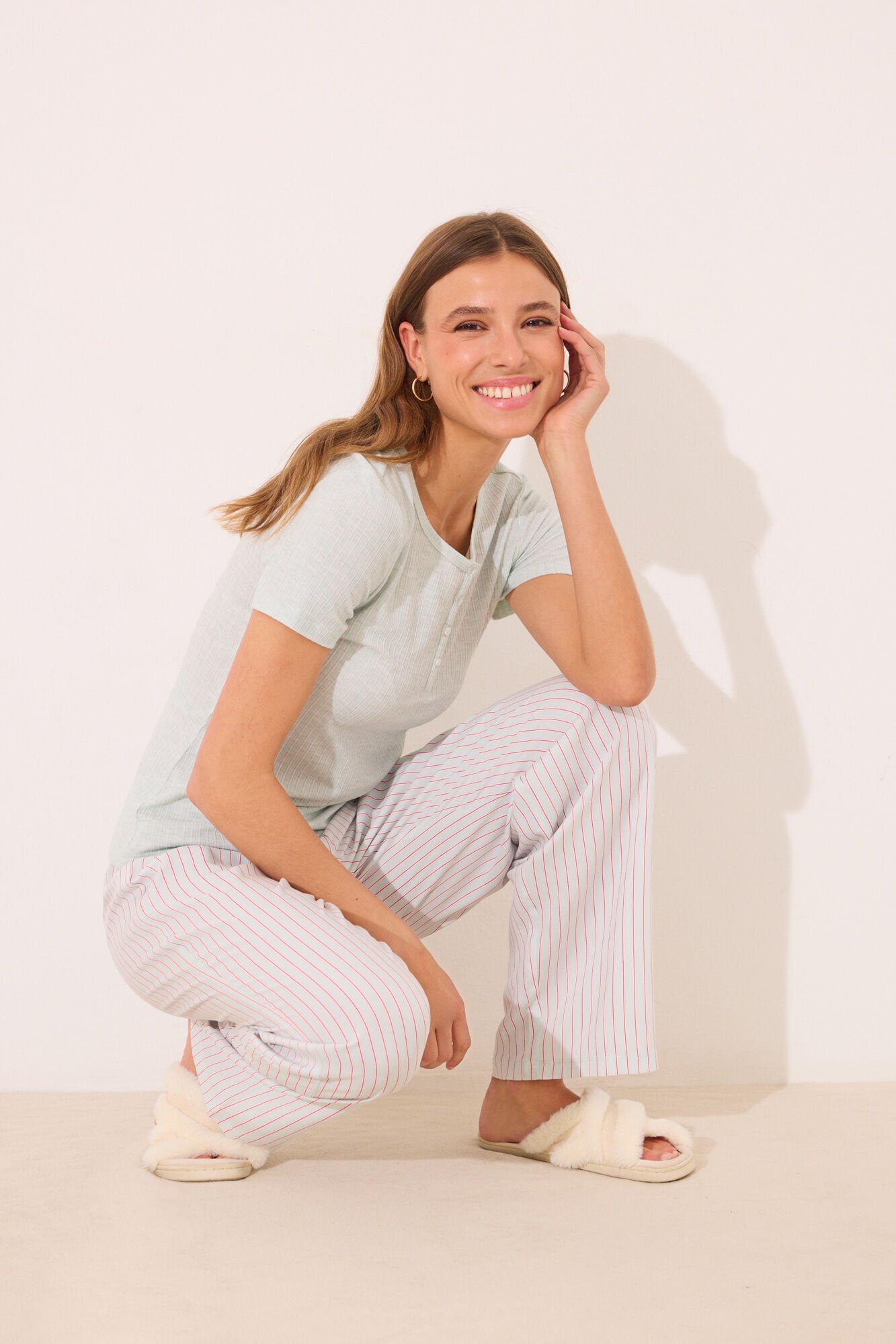Women Secret_Striped Ribbed Viscose Pyjamas_3599185_23_01