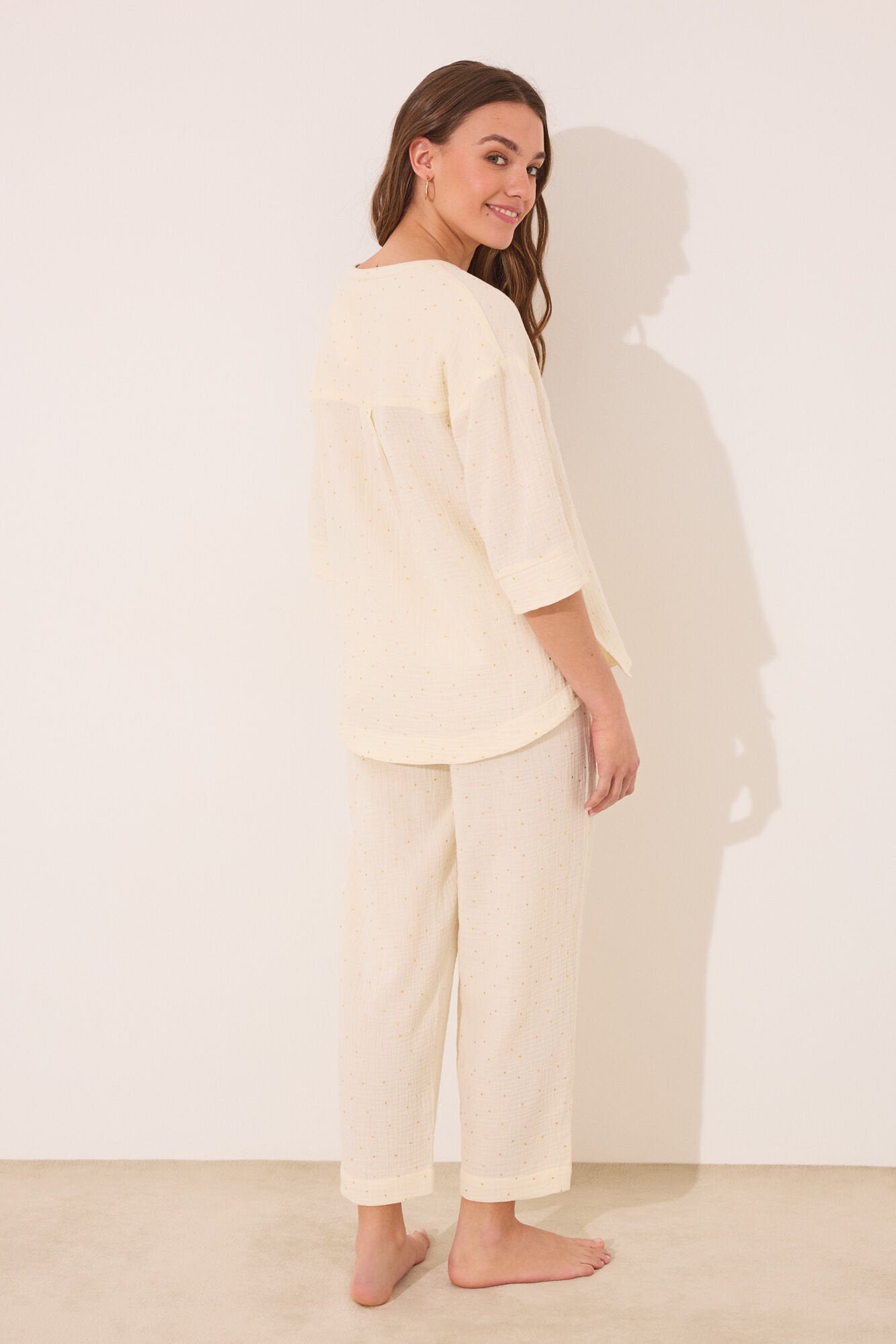 Women Secret_Muslin Classic Pyjamas 100% White Cotton_3599229_96_07