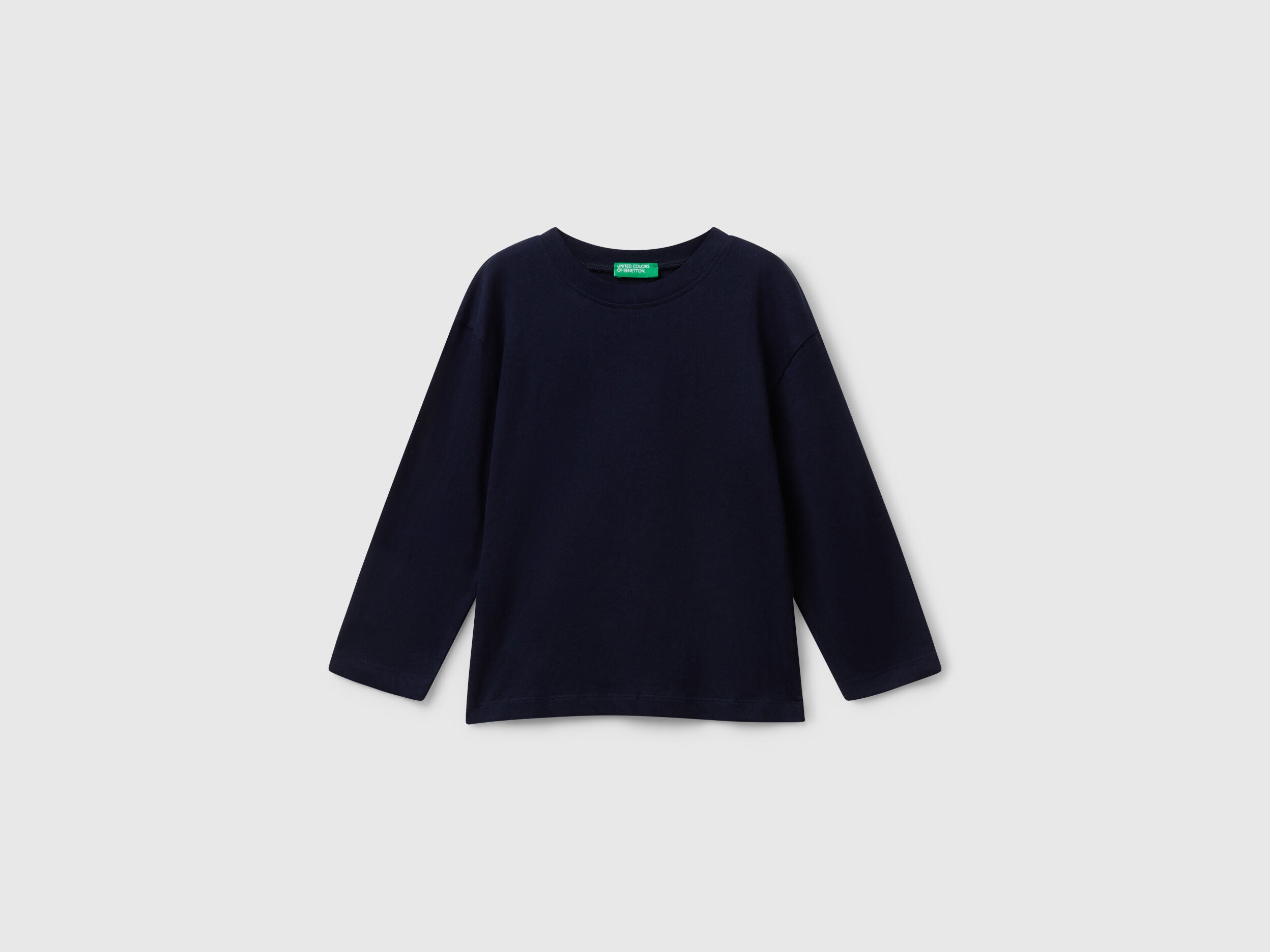 Benetton_Dark Blue_Long Sleeve T-Shirt with Print_35RYG10K4_016_01