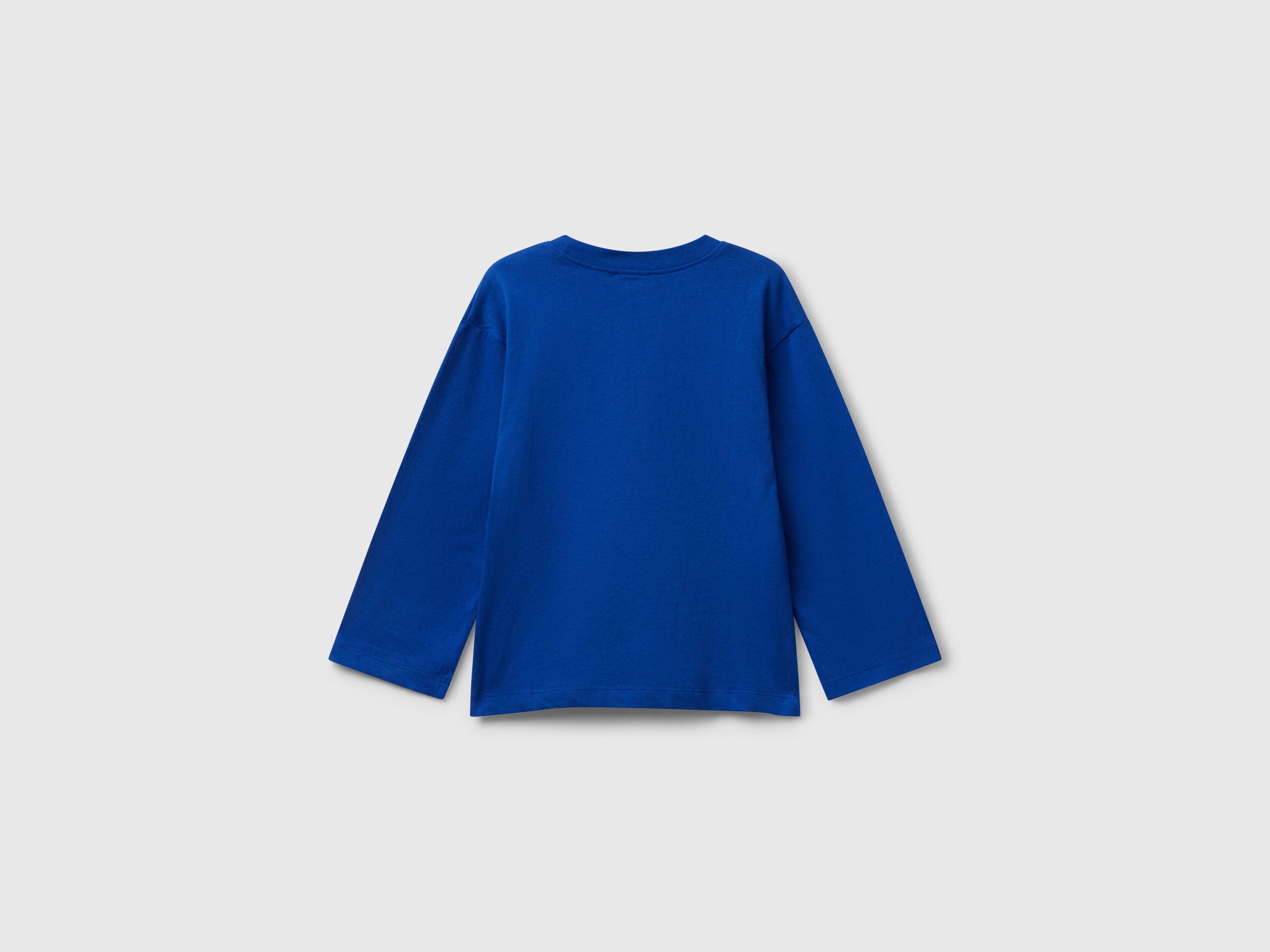 Benetton_Bright Blue_Long Sleeve T-Shirt with Print_35RYG10K4_19R_02