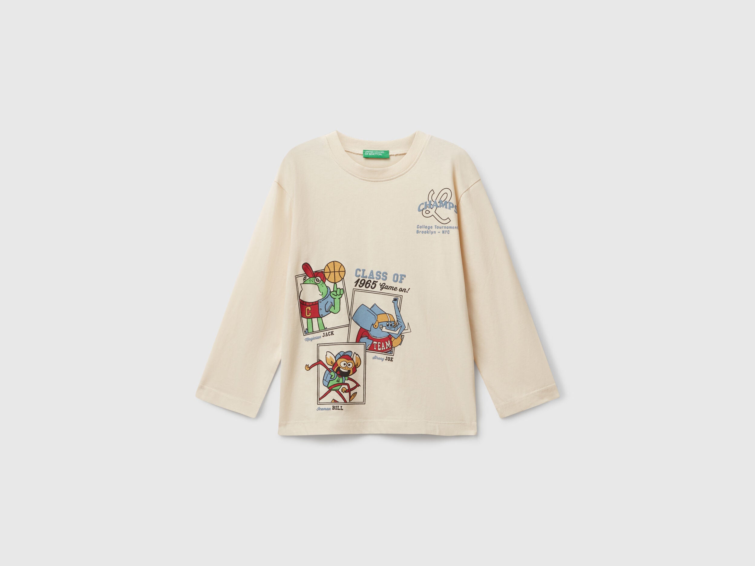 Benetton_Creamy White_Long Sleeve T-Shirt with Print_35RYG10K4_3C9_01