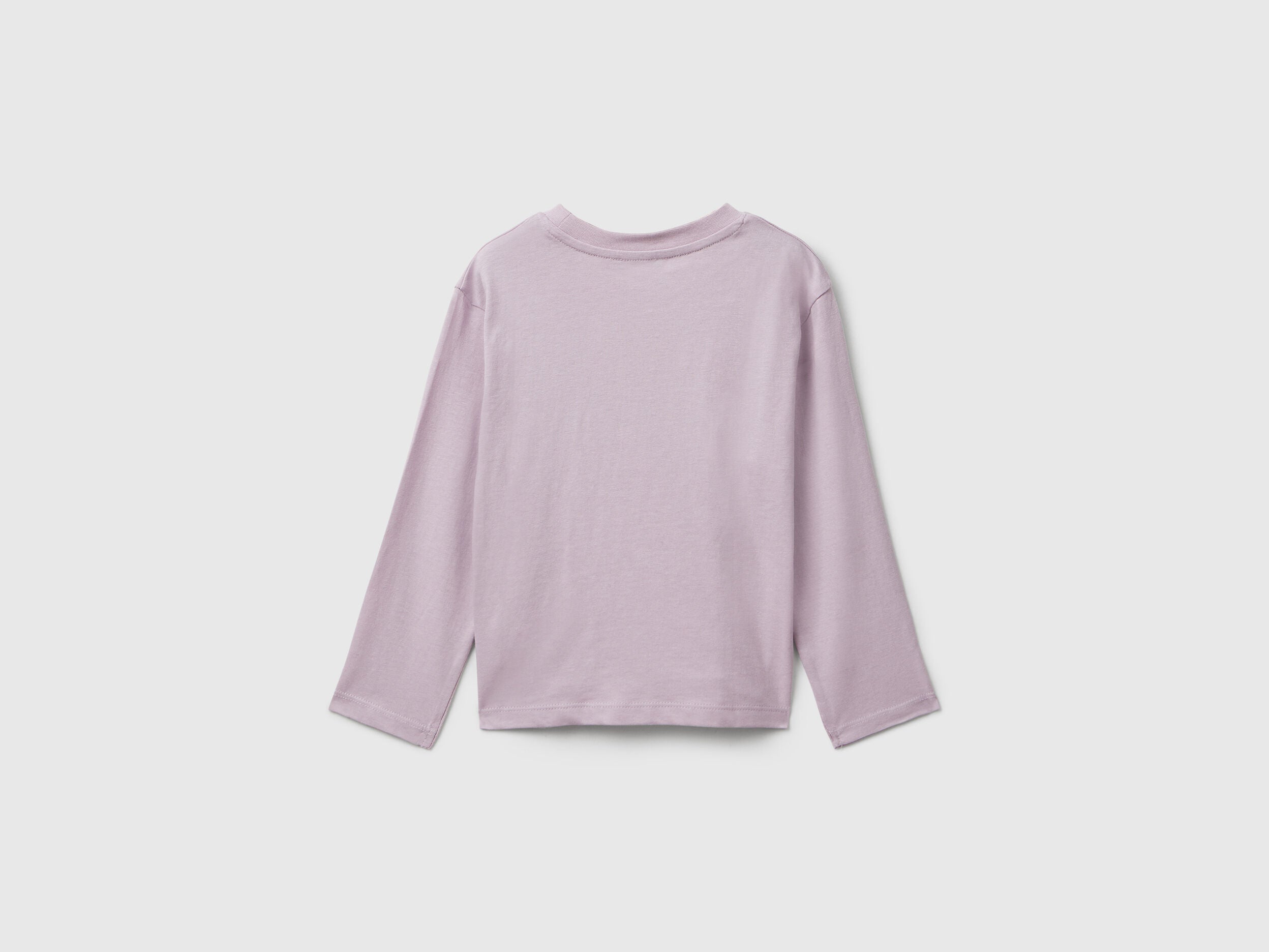 Benetton_Lavender_Cotton T-Shirt with Glittery Print_35RYG10K7_0W1_02