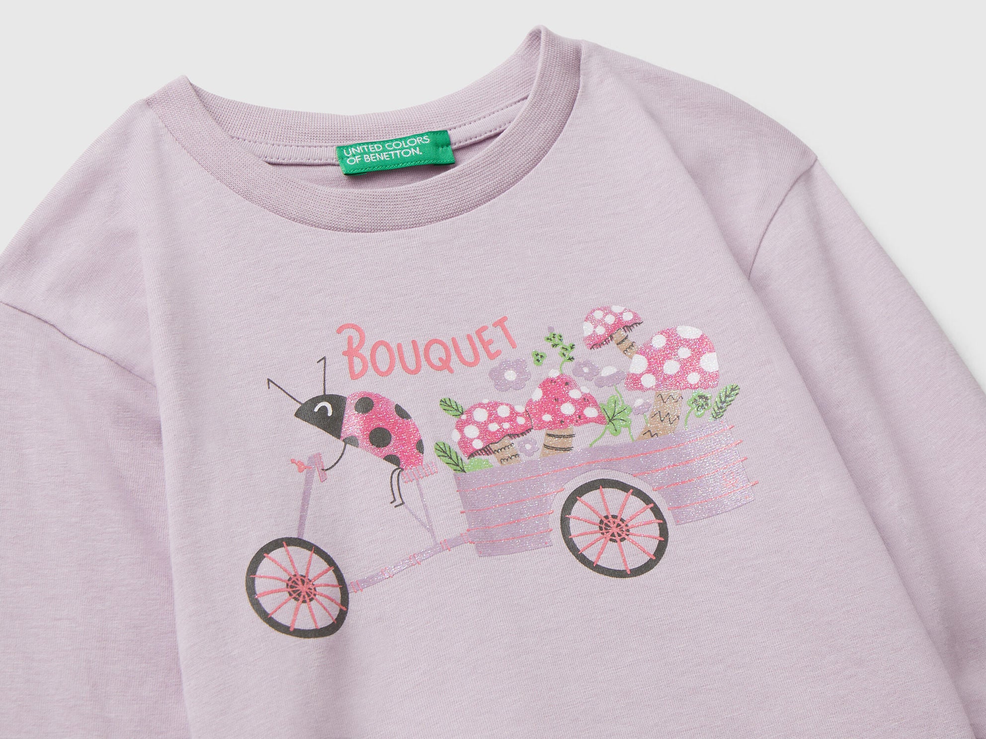 Benetton_Lavender_Cotton T-Shirt with Glittery Print_35RYG10K7_0W1_03