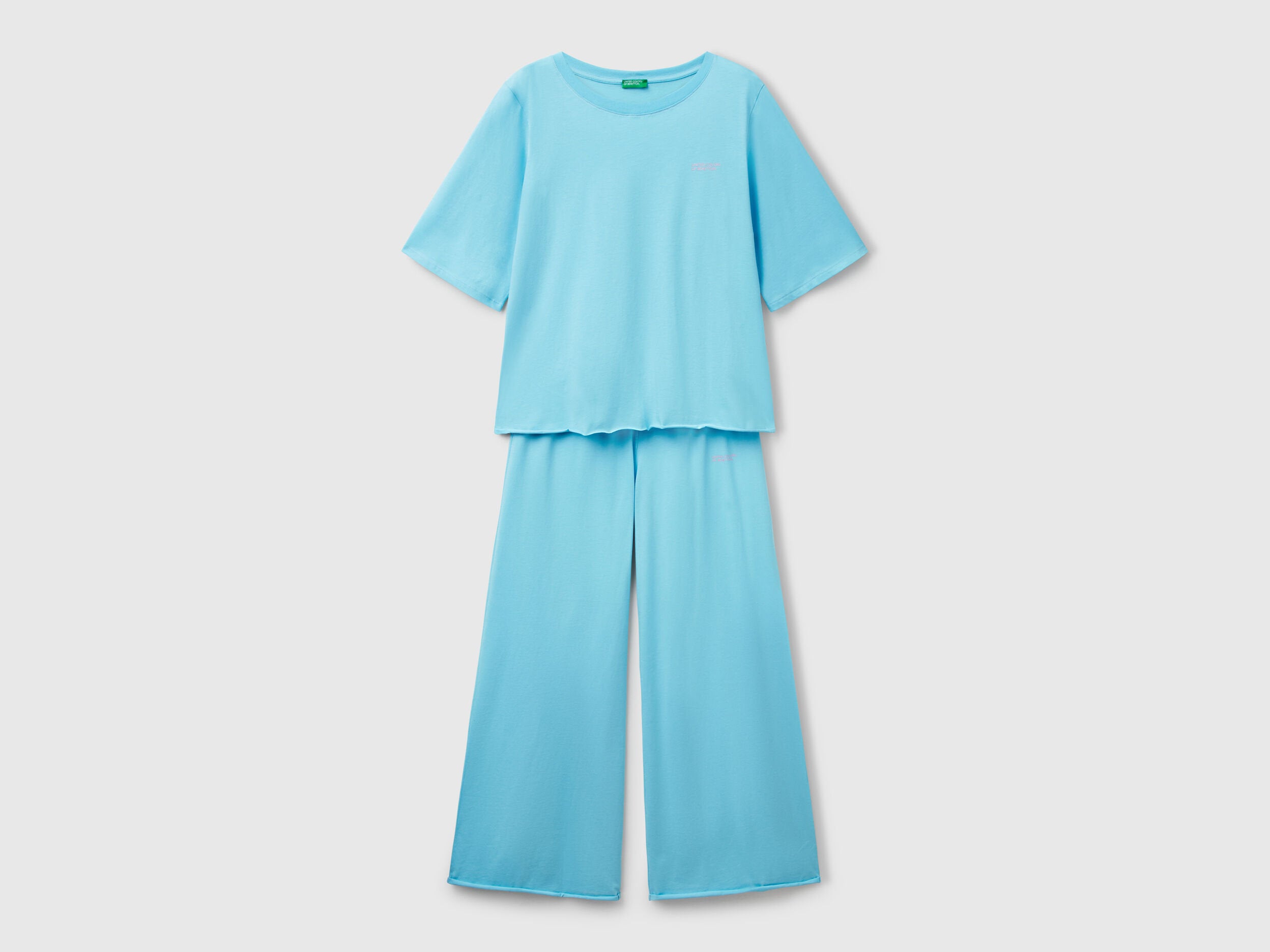 Benetton_Loose-Fitting Pyjamas in Pure Cotton_35VB3P03P_1H5_04