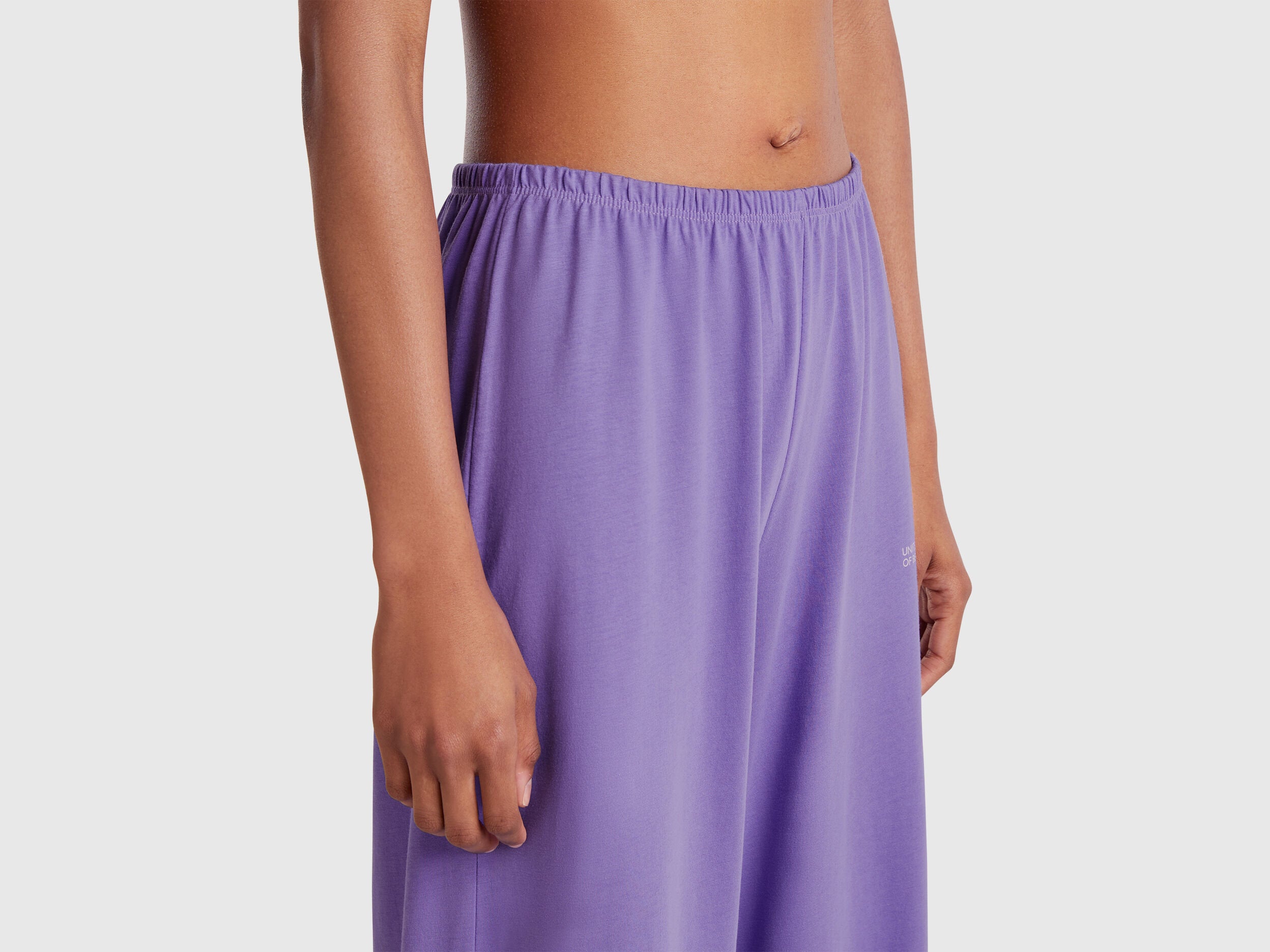 Benetton_Loose-Fitting Pyjamas in Pure Cotton_35VB3P03P_1W6_03