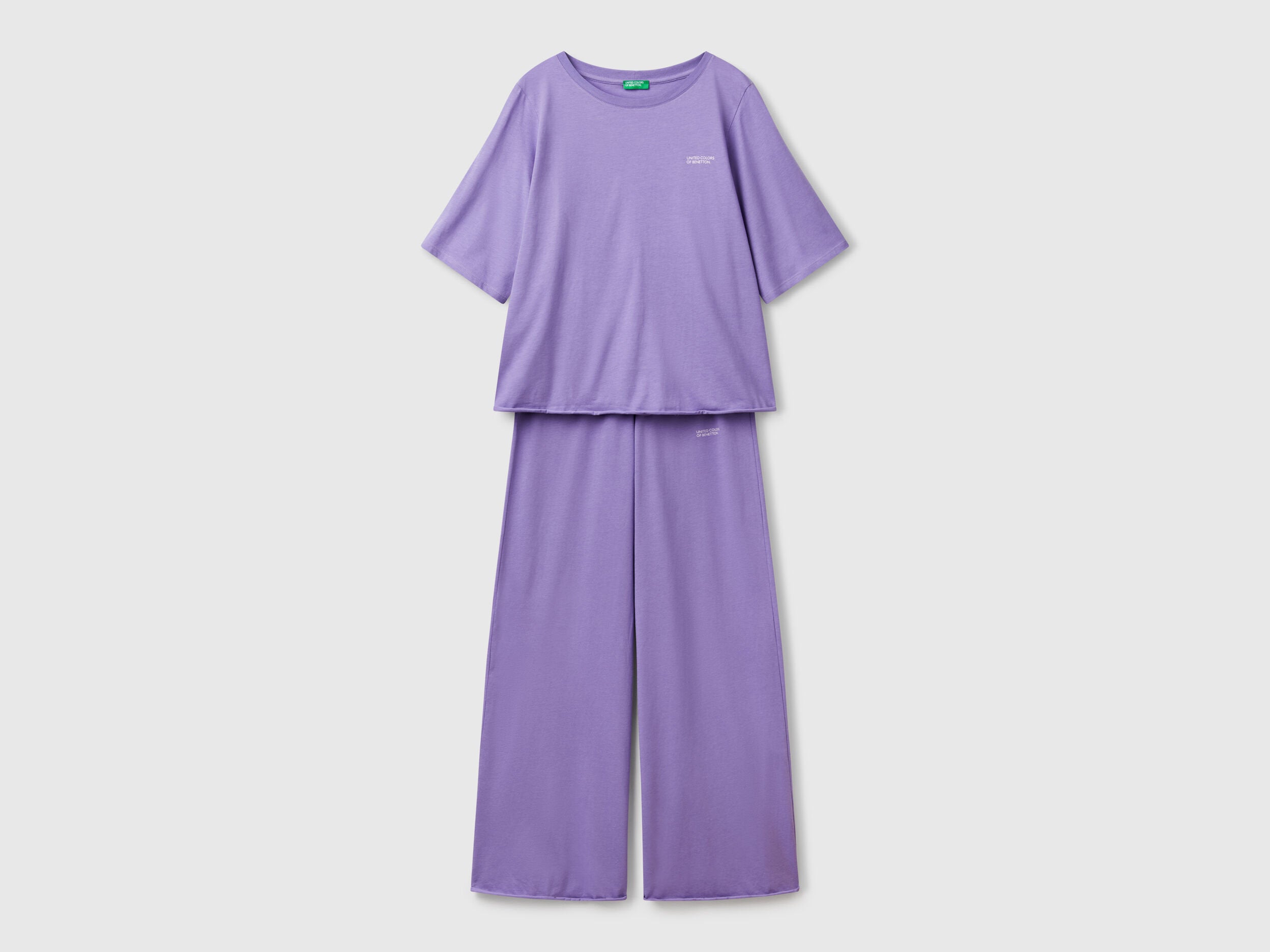 Benetton_Loose-Fitting Pyjamas in Pure Cotton_35VB3P03P_1W6_04