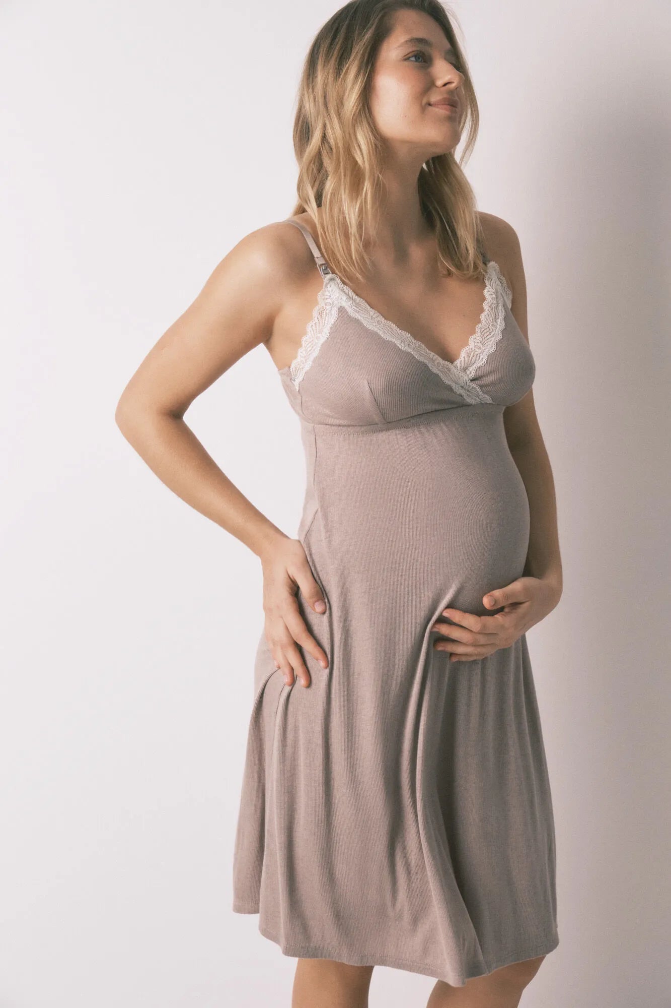 Women Secret_Tan_Lace Straps "Maternity" Nightgown_3633448_35_01