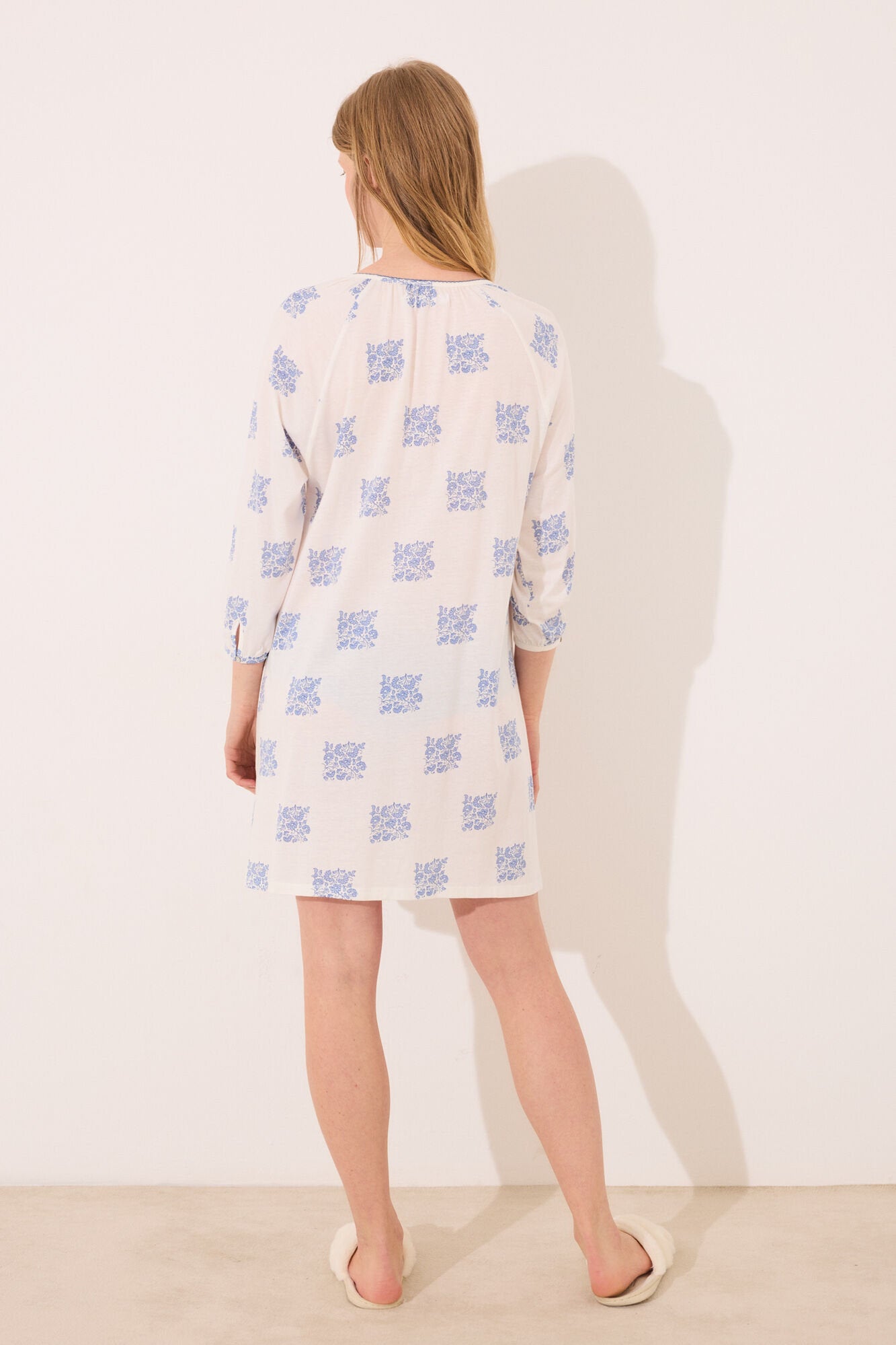 Women Secret_Short White "Maternity" Nightgown with Boho Print_3639163_96_05