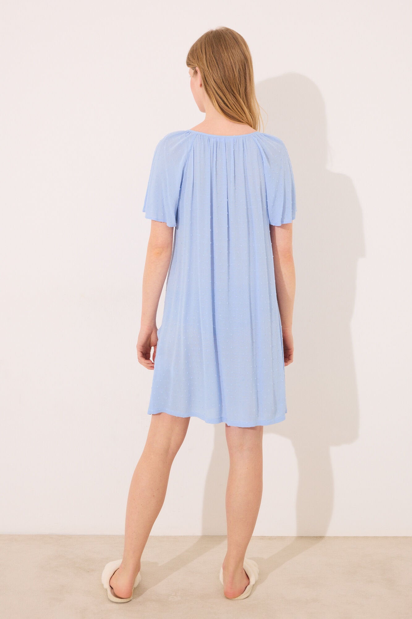 Women Secret_Short Nightgown "Maternity" Nightgown in Blue Viscose_3639167_11_05