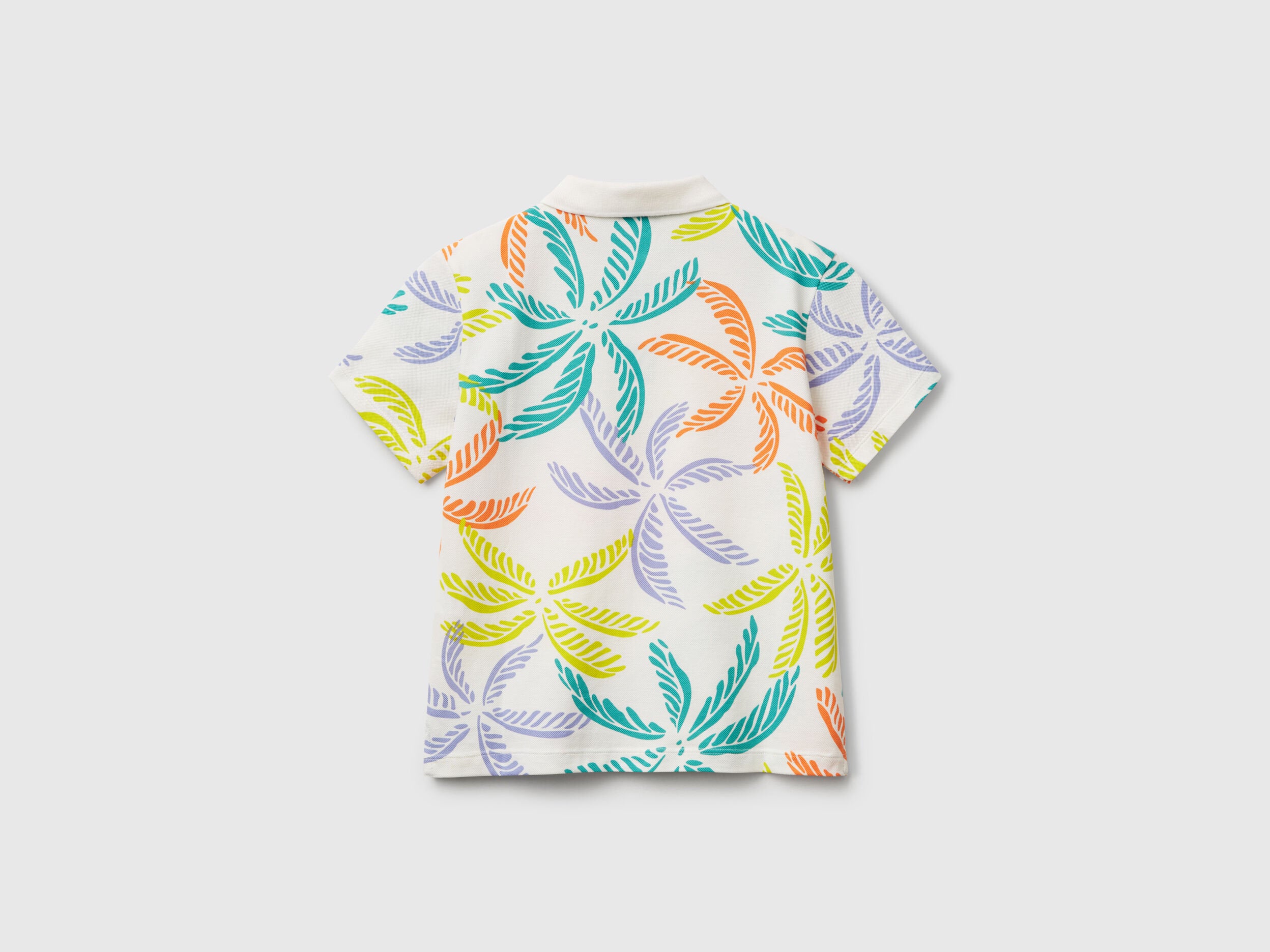 Benetton_White Polo with Tropical Print_36Y4C301W_75E_02