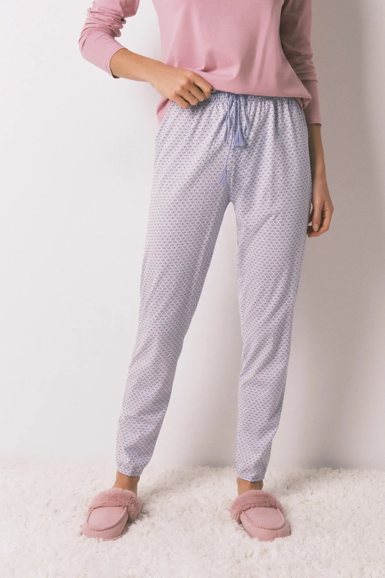 Women Secret_Pink_100% Cotton Skinny Trouser with Geometric Print_3702248_73_03
