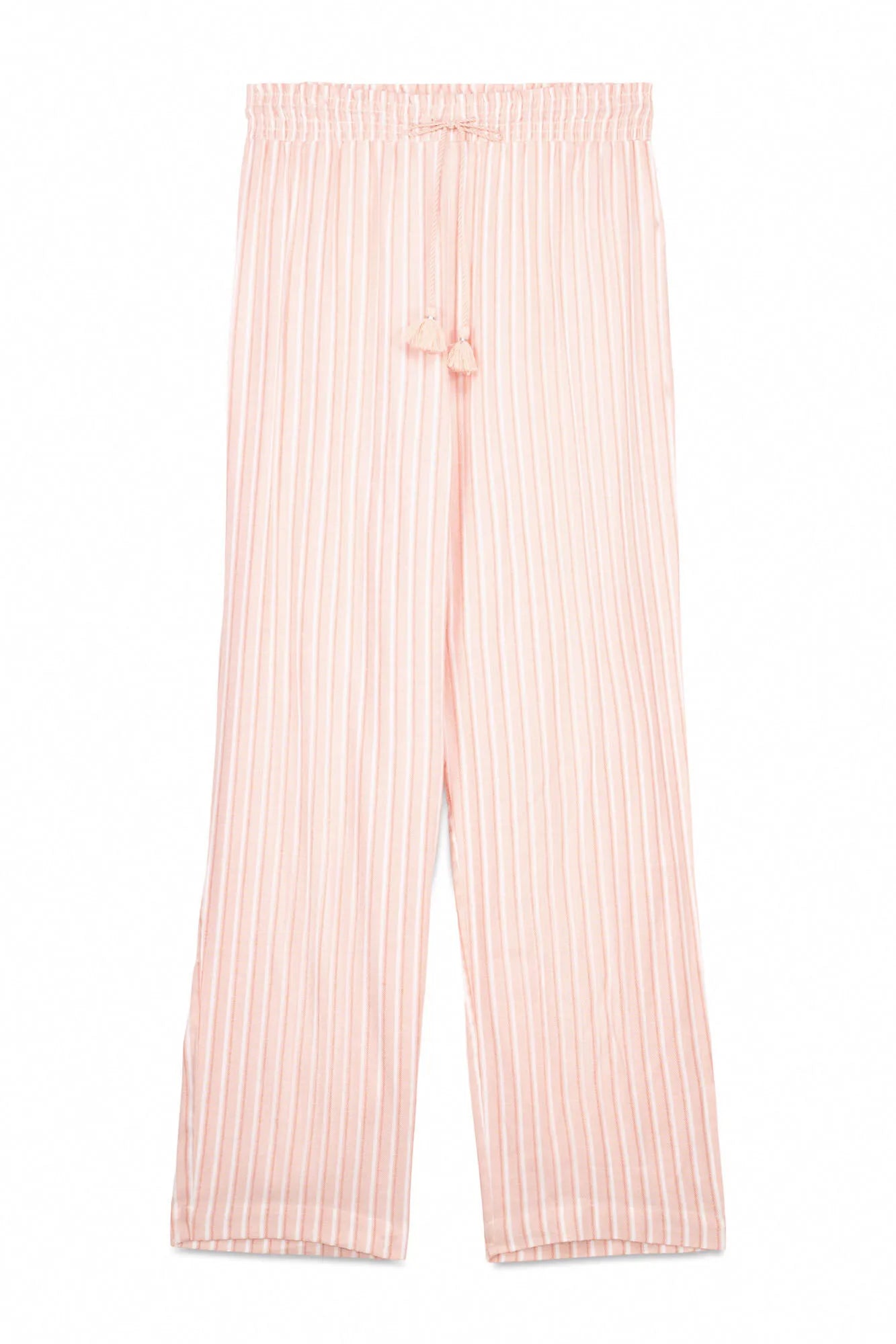 Women Secret_Orange_Long Orange Striped Flannel Trouser_3702263_64_05