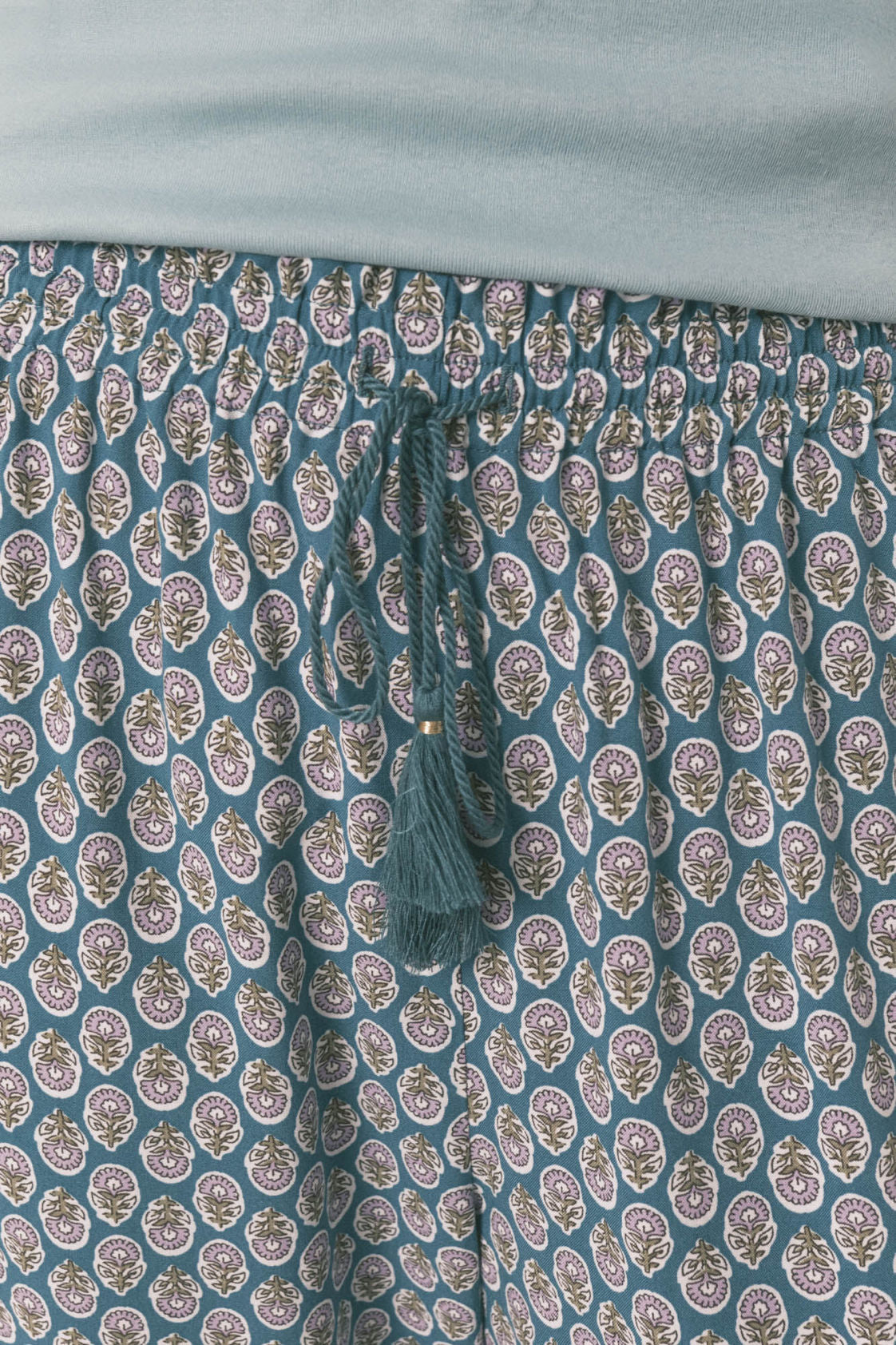 Women Secret_Green_Carrot Viscose Print Stamp Long Trouser_3702265_22_05