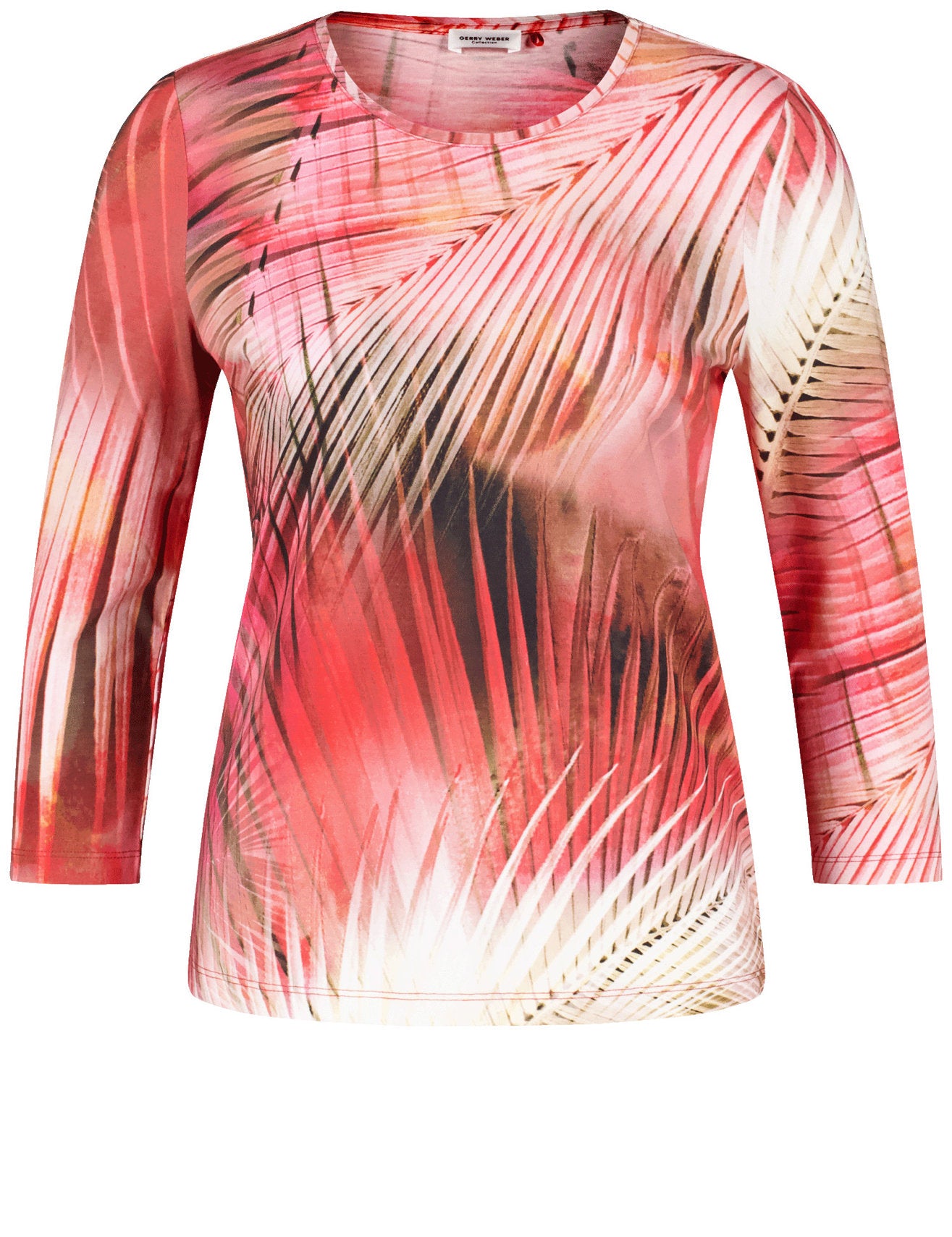 Patterned T Shirt With 3/4 Sleeve_370291 35060_6068_01