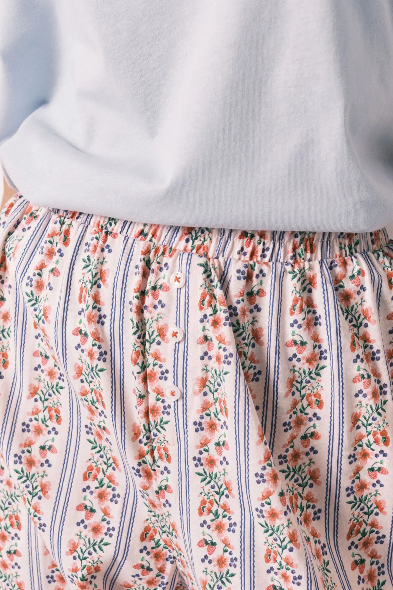 Women Secret Pink Women Floral Print 100% Cotton Carrot Trousers SKU: 3703230_73 Image 03