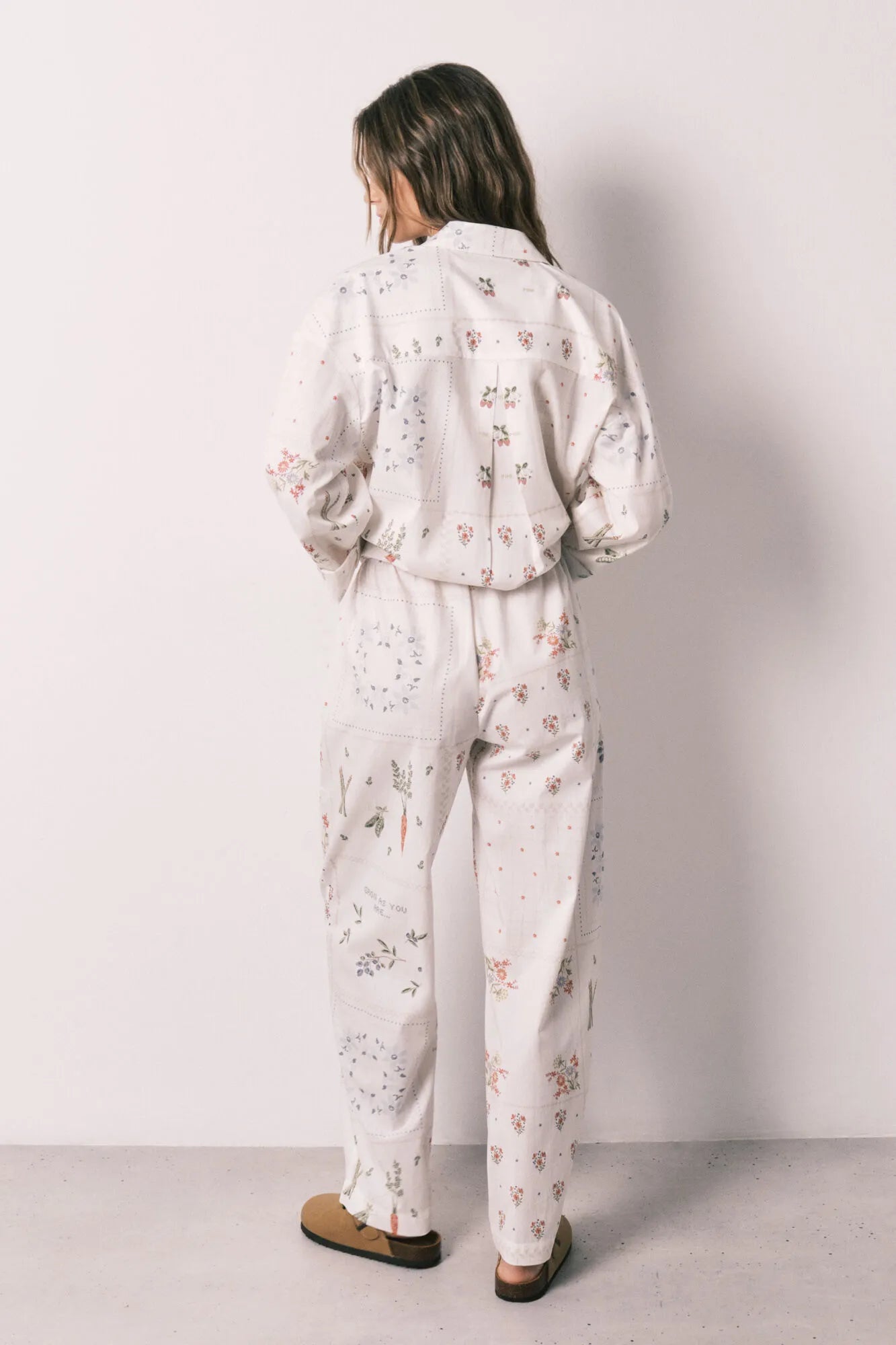 Women Secret White Print Women Floral Print 100% Cotton Long Trousers SKU: 3703233_97 Image 05