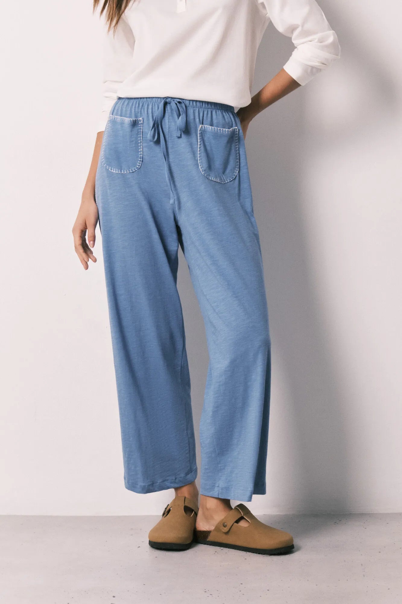 Women Secret Light Blue Women 100% Cotton Denim Capri Trousers SKU: 3703234_16 Image 04
