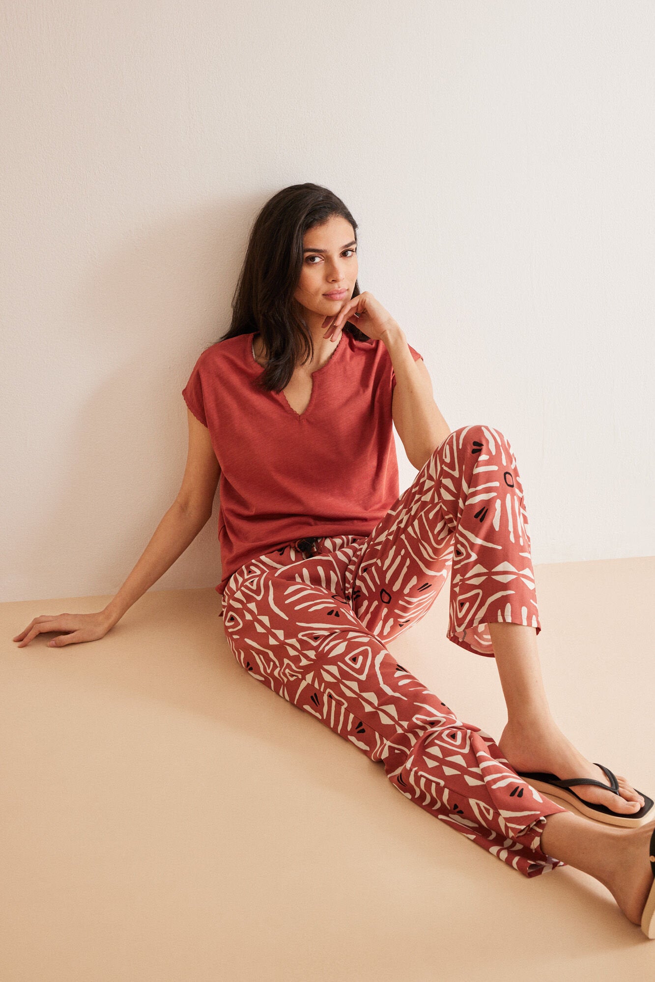 White Print Long Pant_3707206_97_01