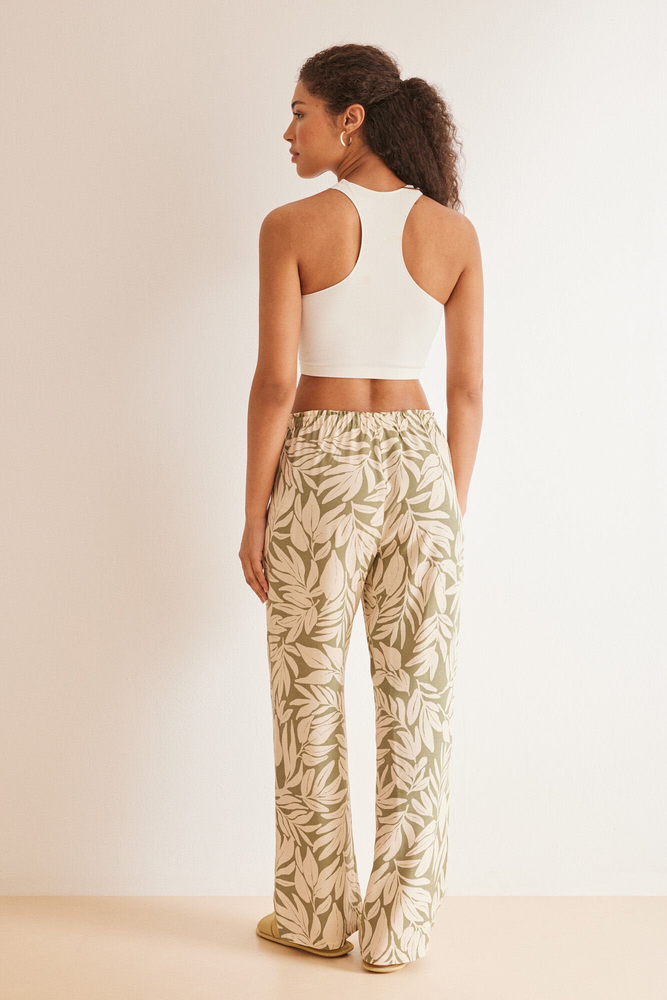Green Print Long Pant_3707209_29_04