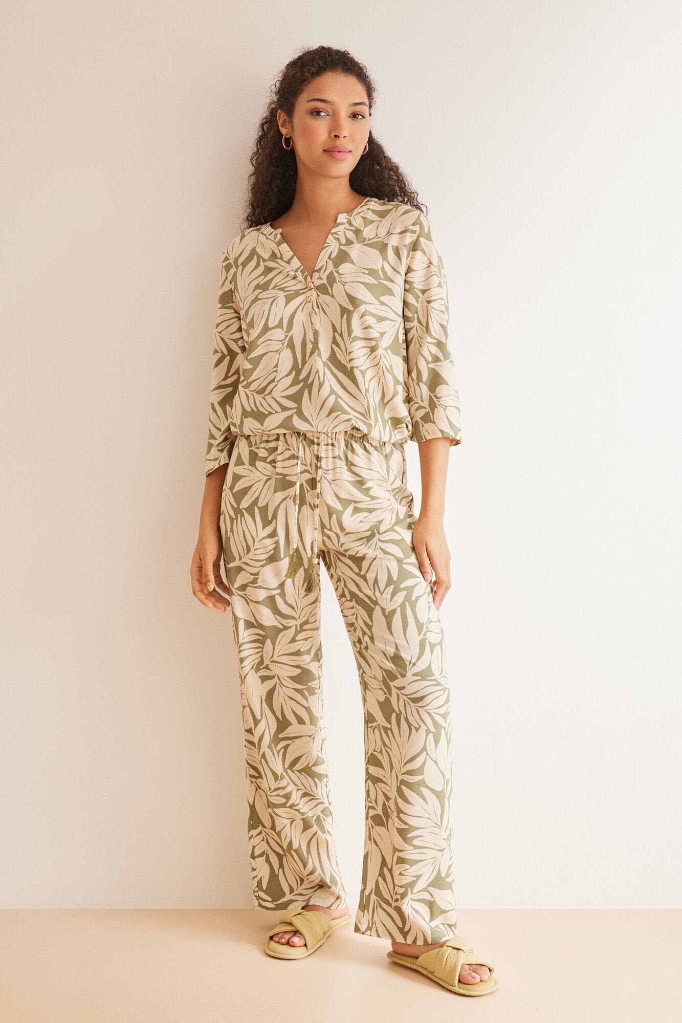 Green Print Long Pant_3707209_29_05