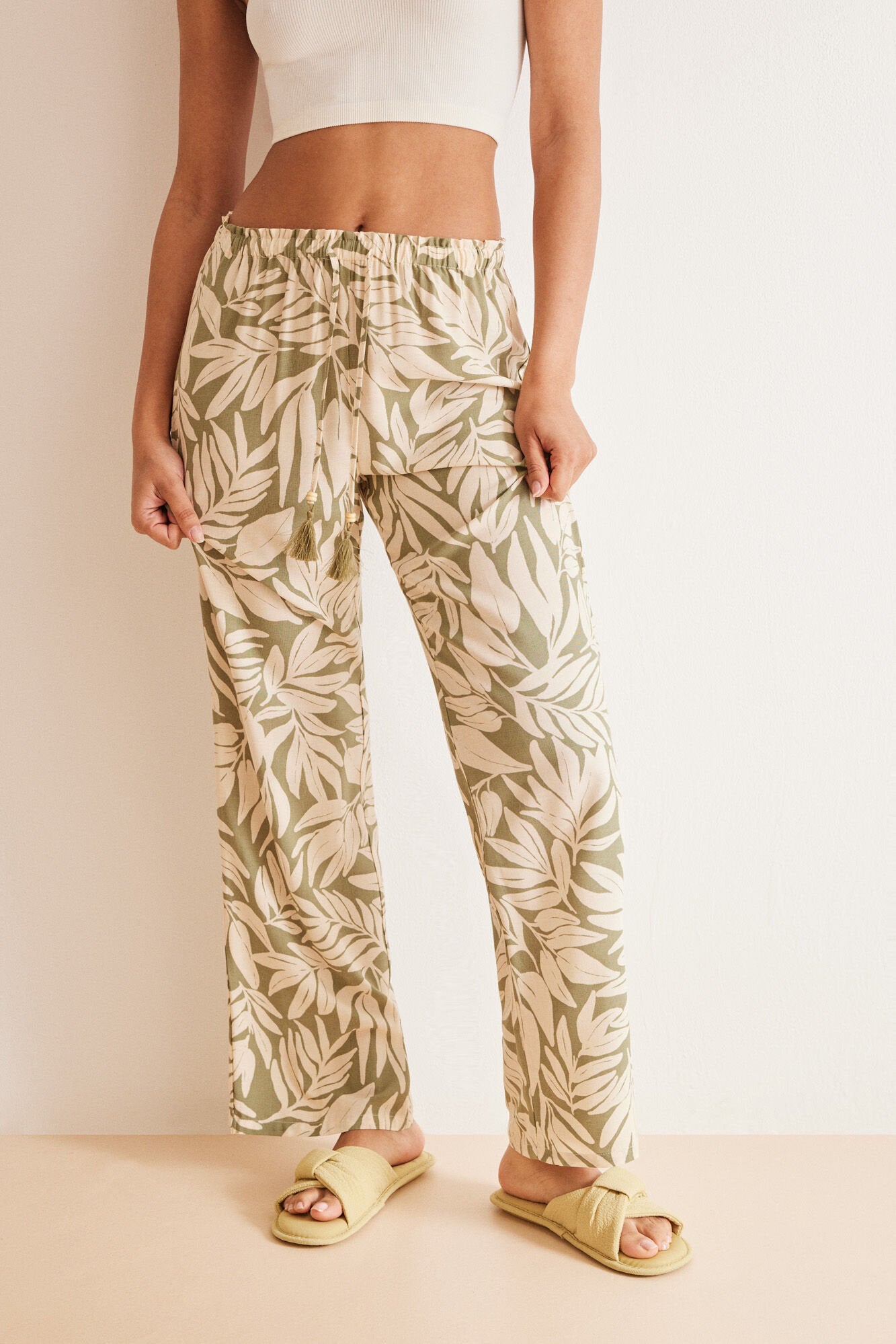 Green Print Long Pant_3707209_29_06