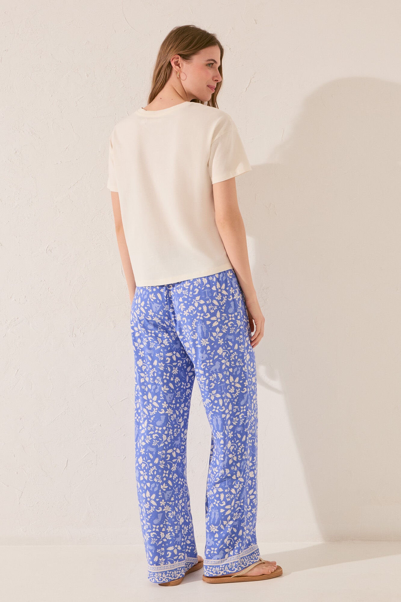 Women Secret_Long Blue Print Viscose Trouser_3709667_19_05