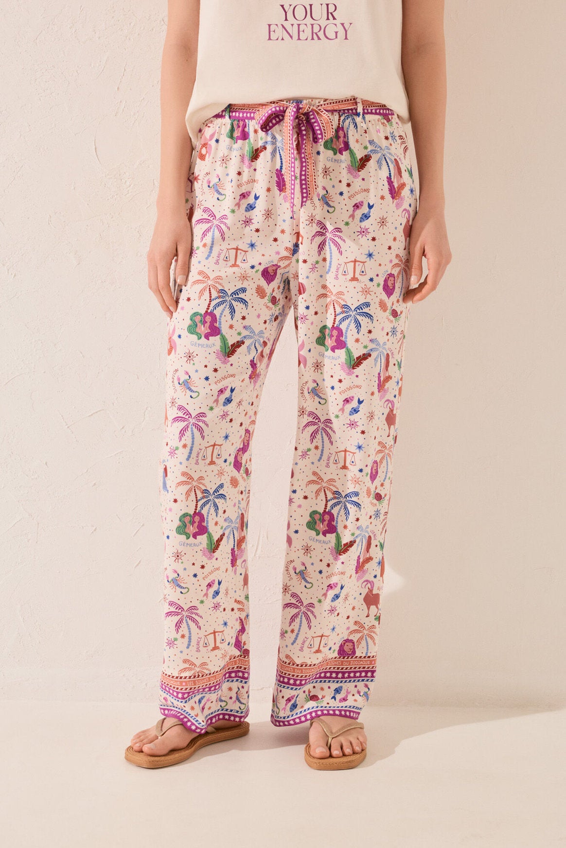 Women Secret_Long Viscose Trouser with Multicoloured Print_3709675_98_02
