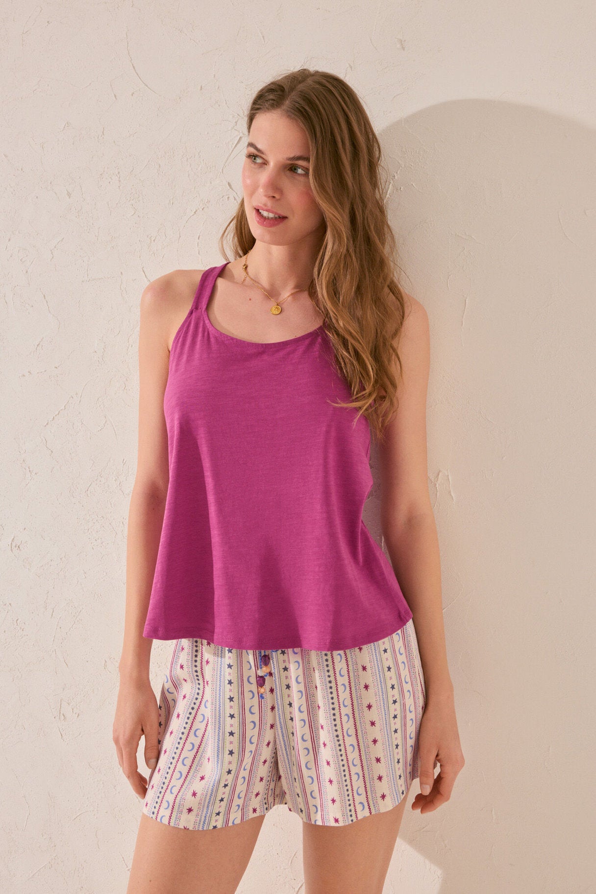 Women Secret_Multicoloured Print Viscose Trouser_3709676_98_01