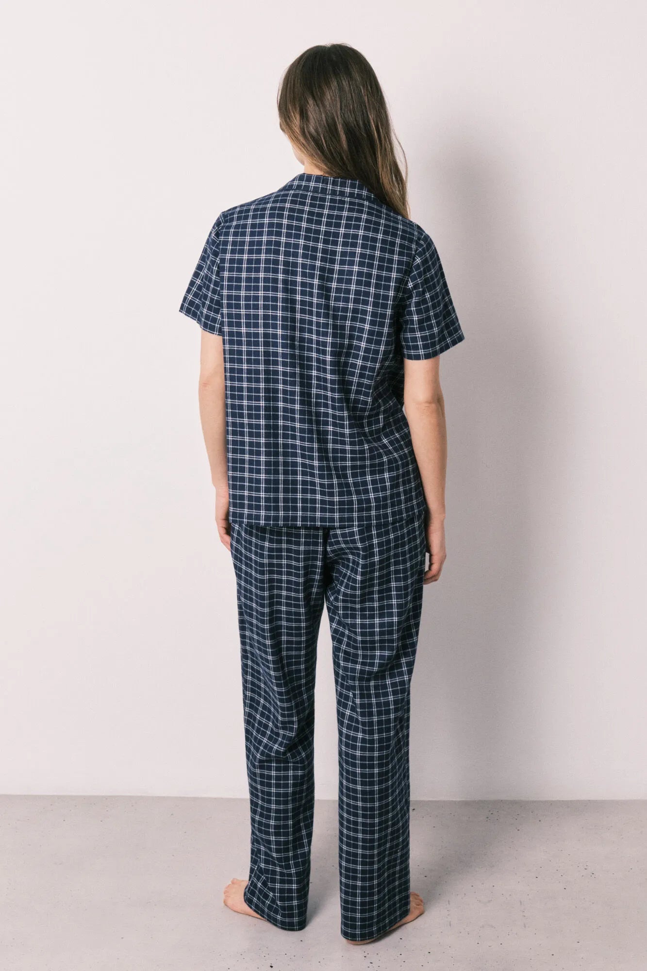 Women Secret Blue Print Women Blue Plaid Cotton Classic Pyjamas SKU: 3793065_19 Image 05