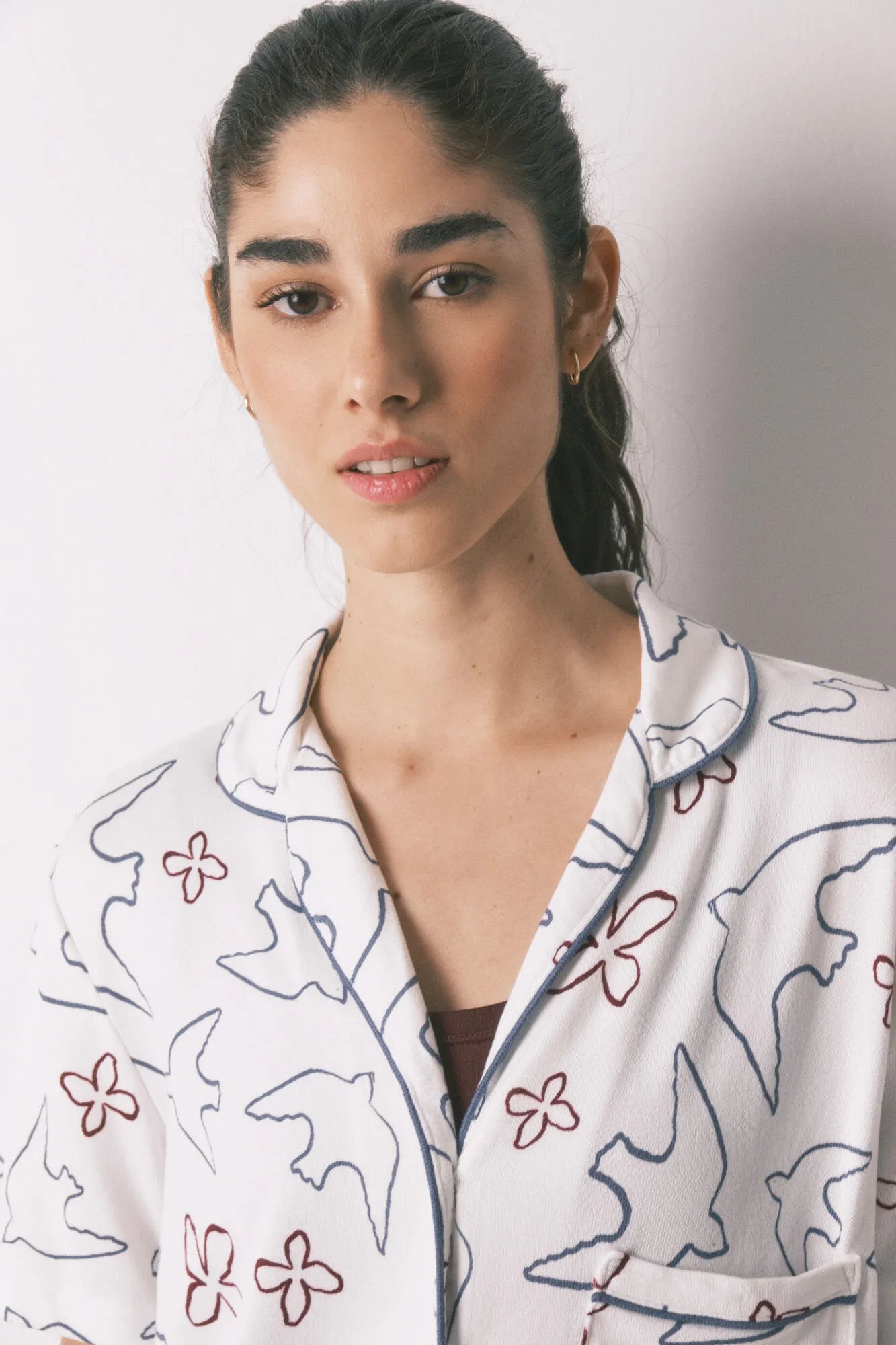 Women Secret_White Print_White Cotton Bird Print Classic Pyjamas_3793066_97_04