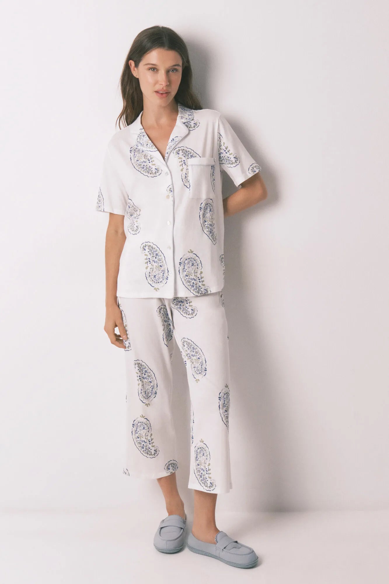 Women Secret_White Print_Blue Cotton Paisley Classic Pyjamas_3793067_97_02