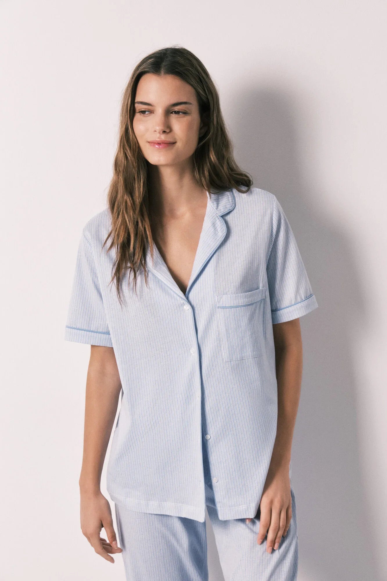 Women Secret Blue Print Women Blue 100% Cotton Printed Classic Pyjamas SKU: 3793069_19 Image 03