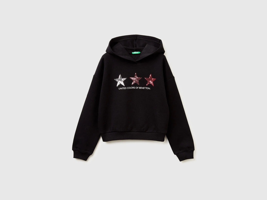 Benetton_Black_Hoodie with Sequins_39M2C205E_100_01