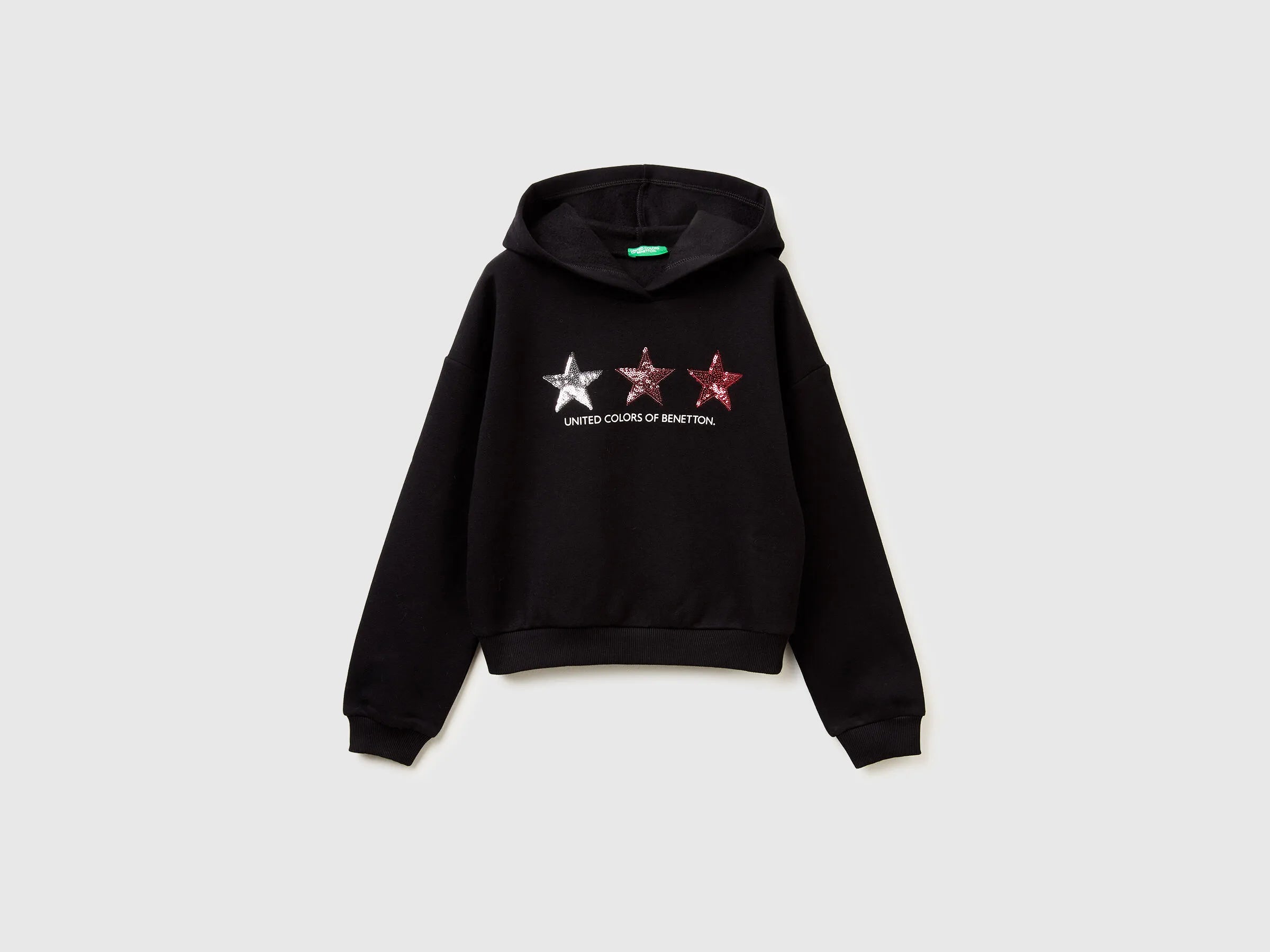 Benetton_Black_Hoodie with Sequins_39M2C205E_100_01
