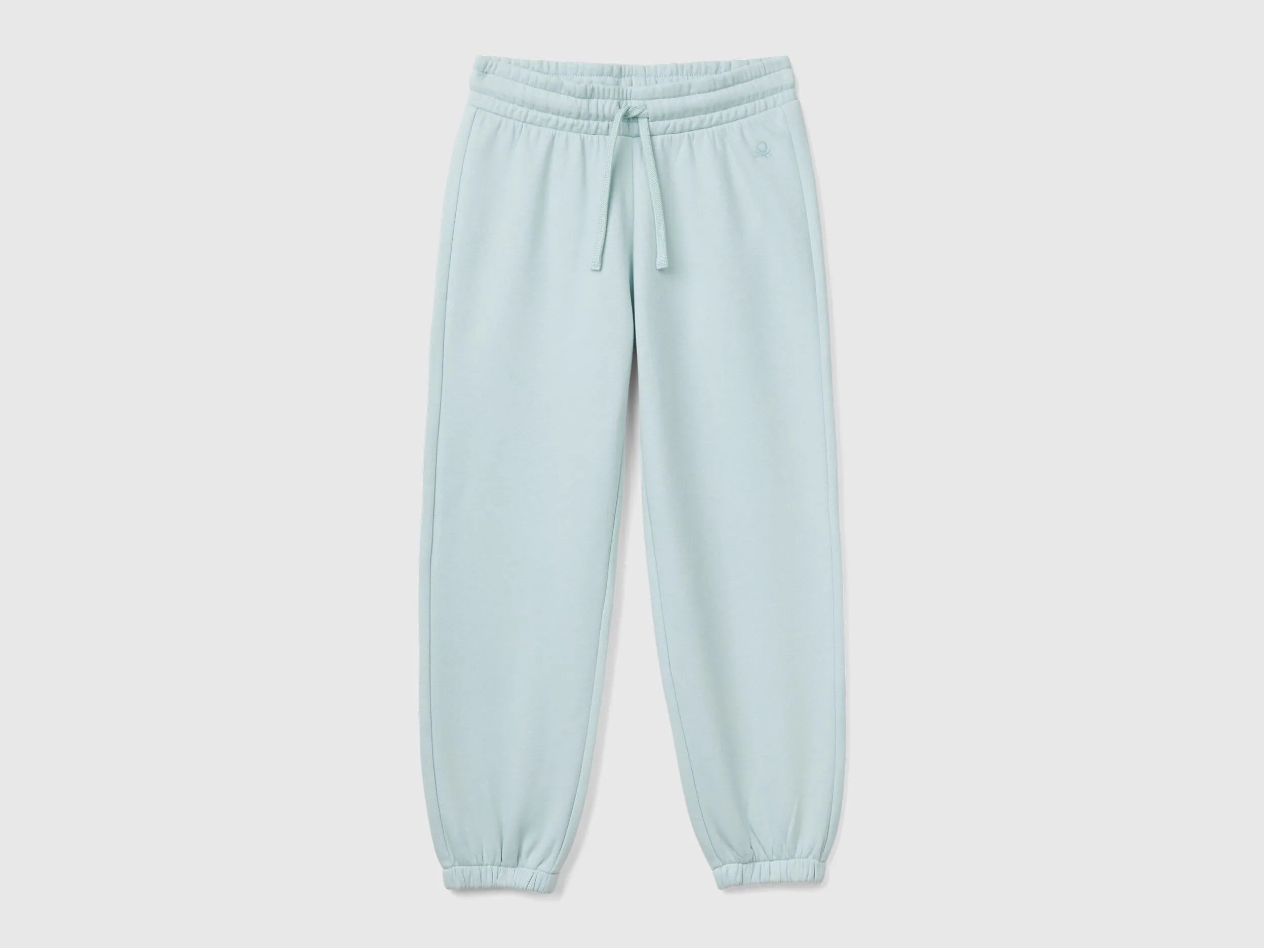 Benetton_Aqua_Sweat Joggers with Drawstring_39M2CF05I_17H_01