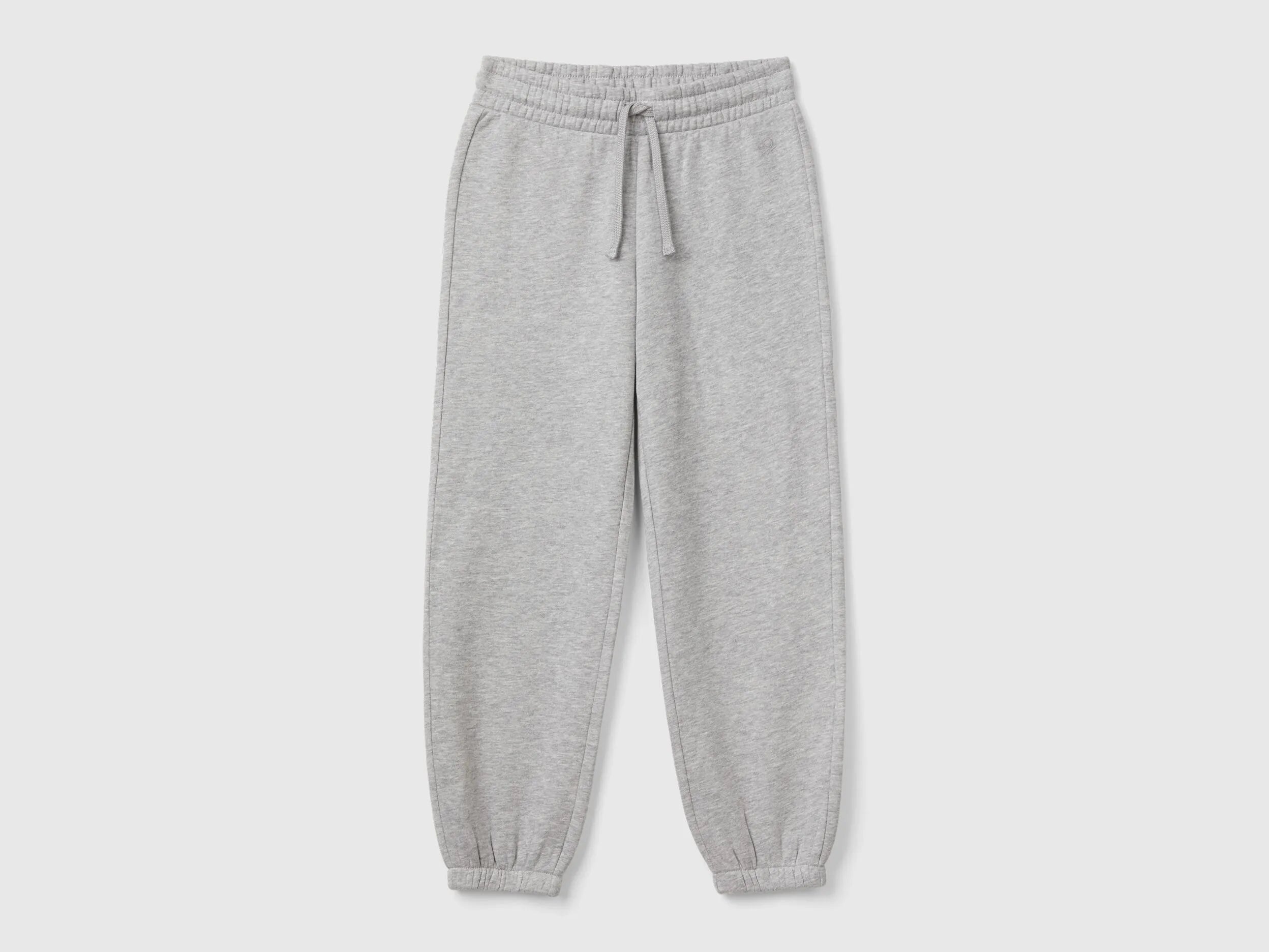 Benetton_Light Gray_Sweat Joggers with Drawstring_39M2CF05I_501_01