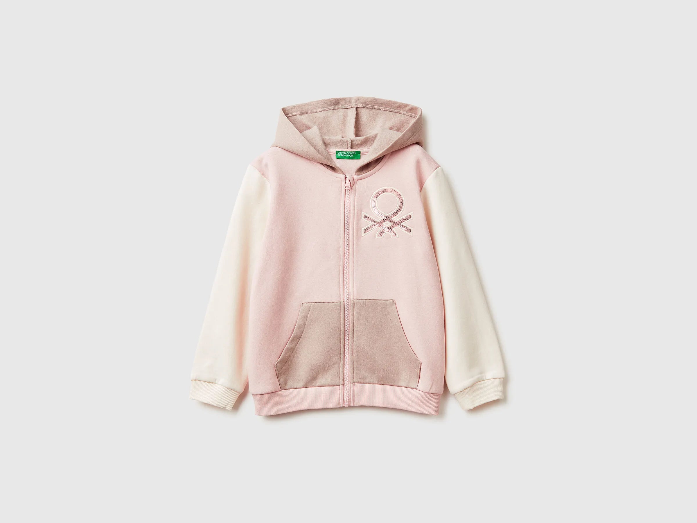 Benetton_Soft Pink_Sweatshirt with Zip and Sequins_39M2G5045_902_01