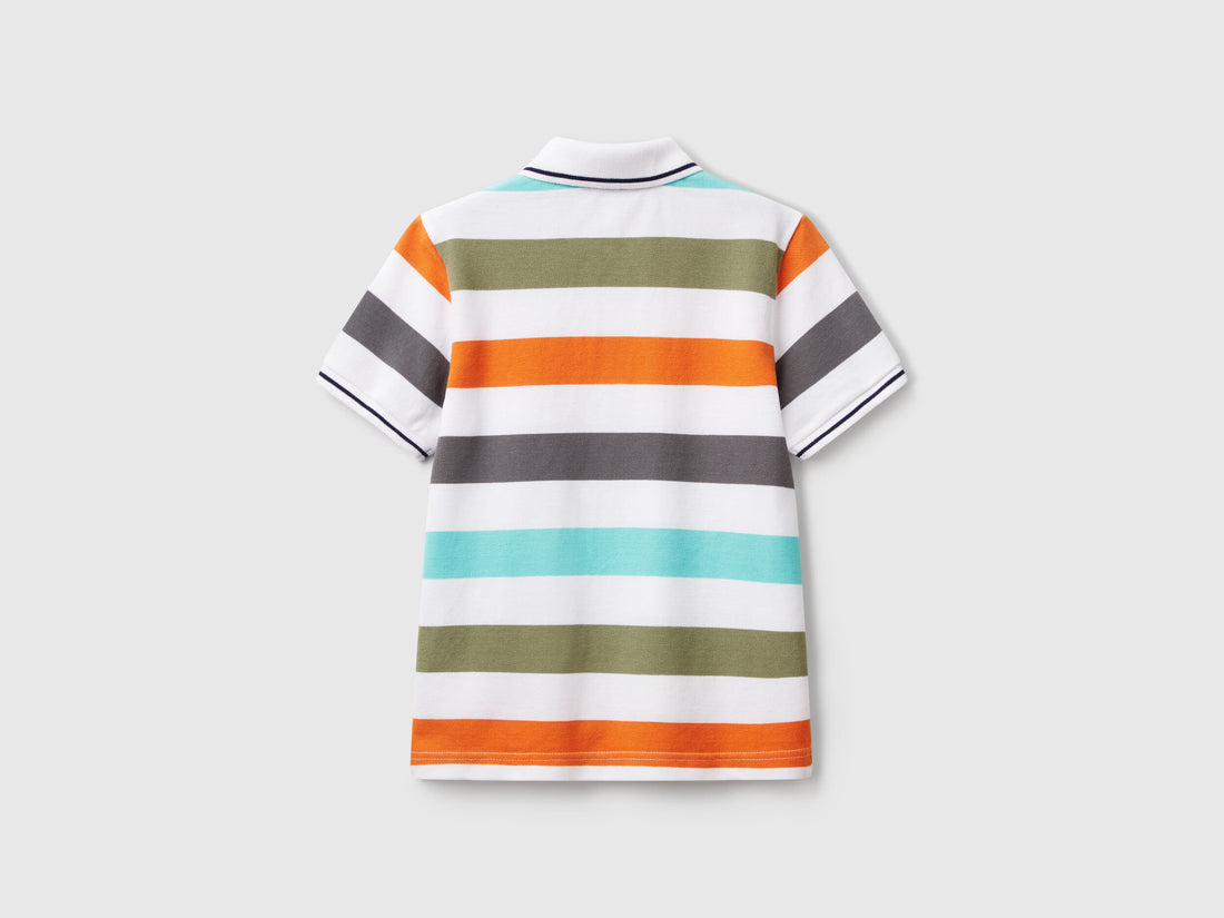 Benetton_Striped Short Sleeve Polo Shirt_39QAC301T_907_02