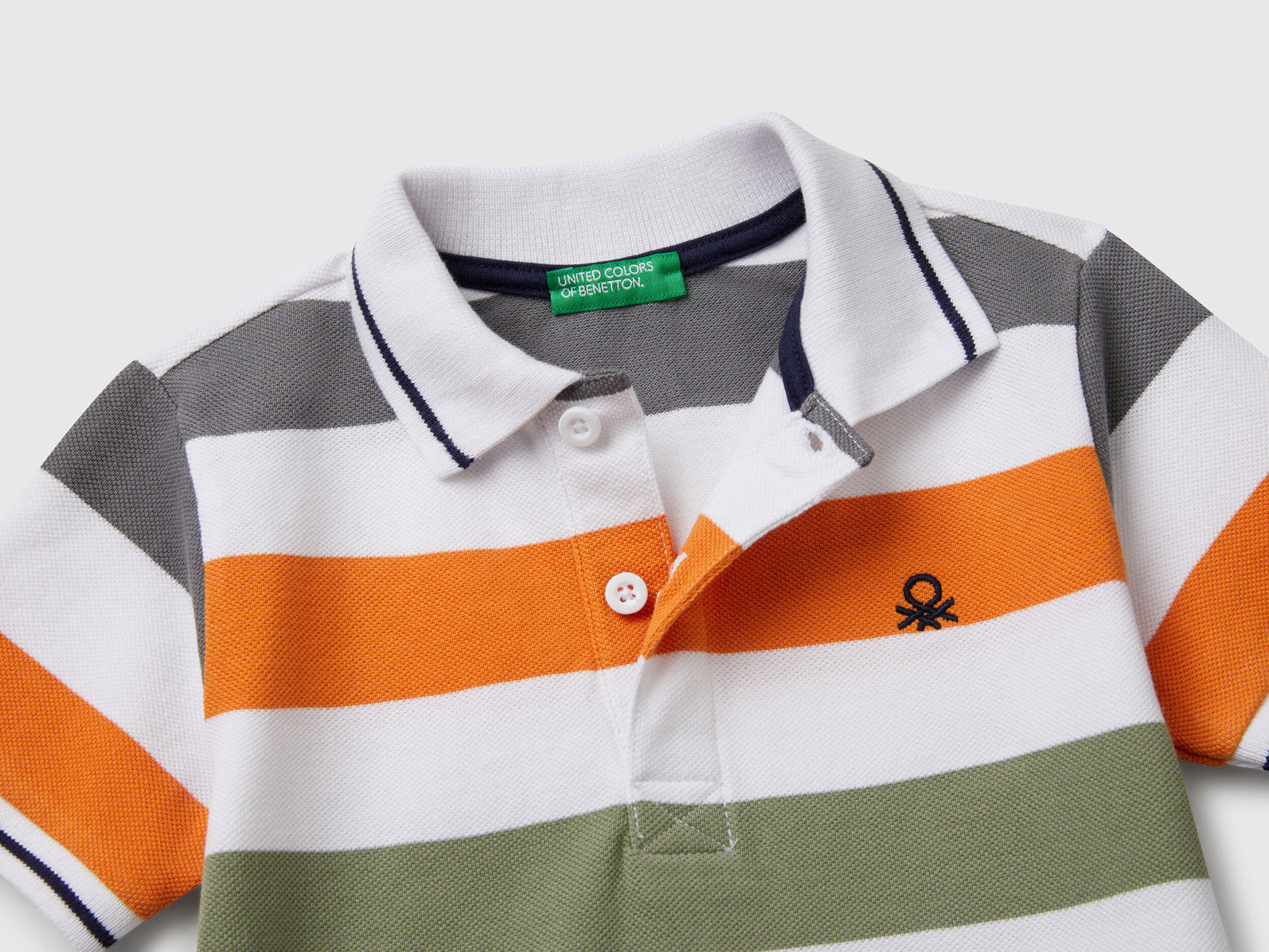 Benetton_Striped Short Sleeve Polo Shirt_39QAG300V_907_03