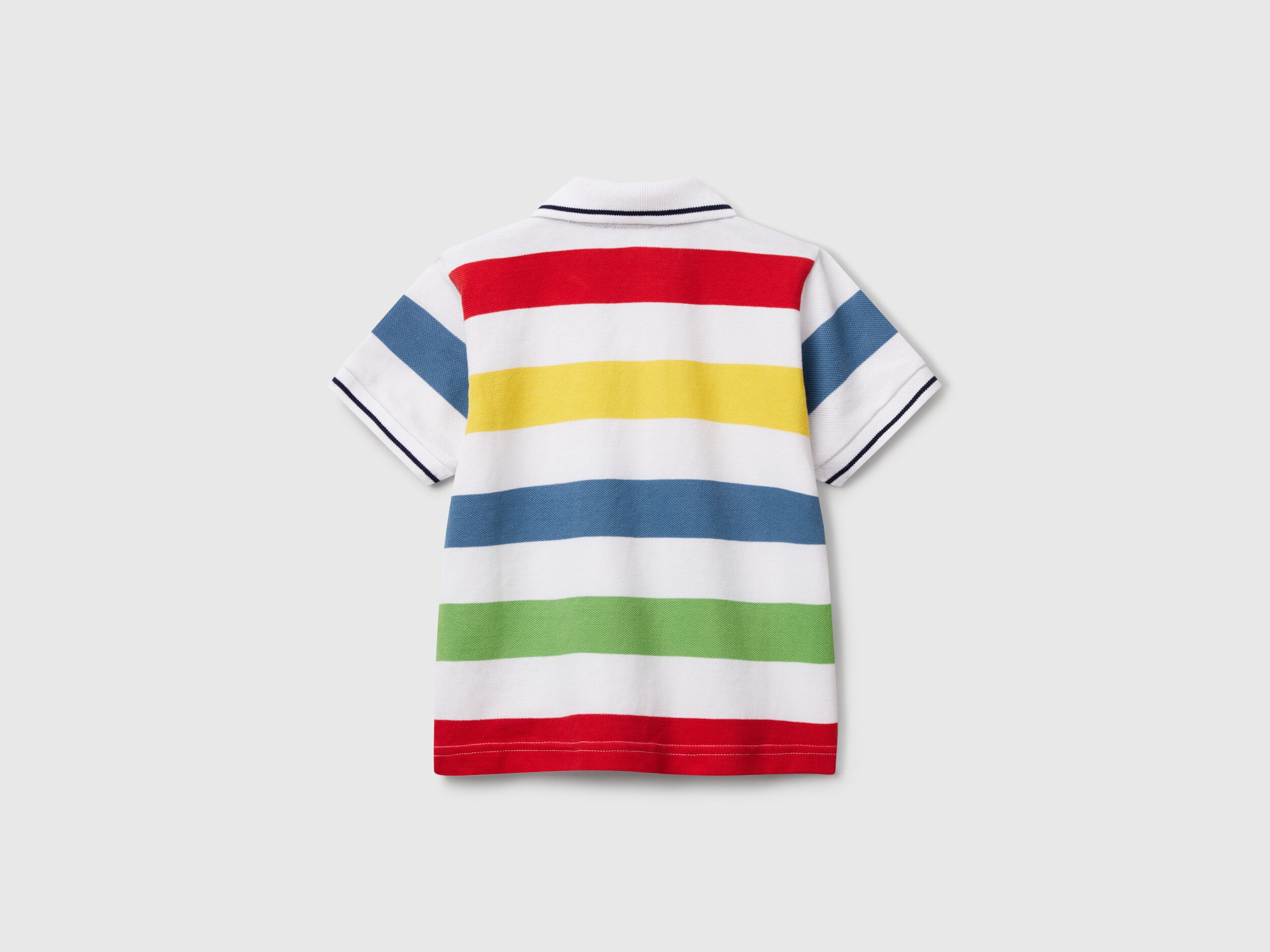 Benetton_Striped Short Sleeve Polo Shirt_39QAG300V_941_02