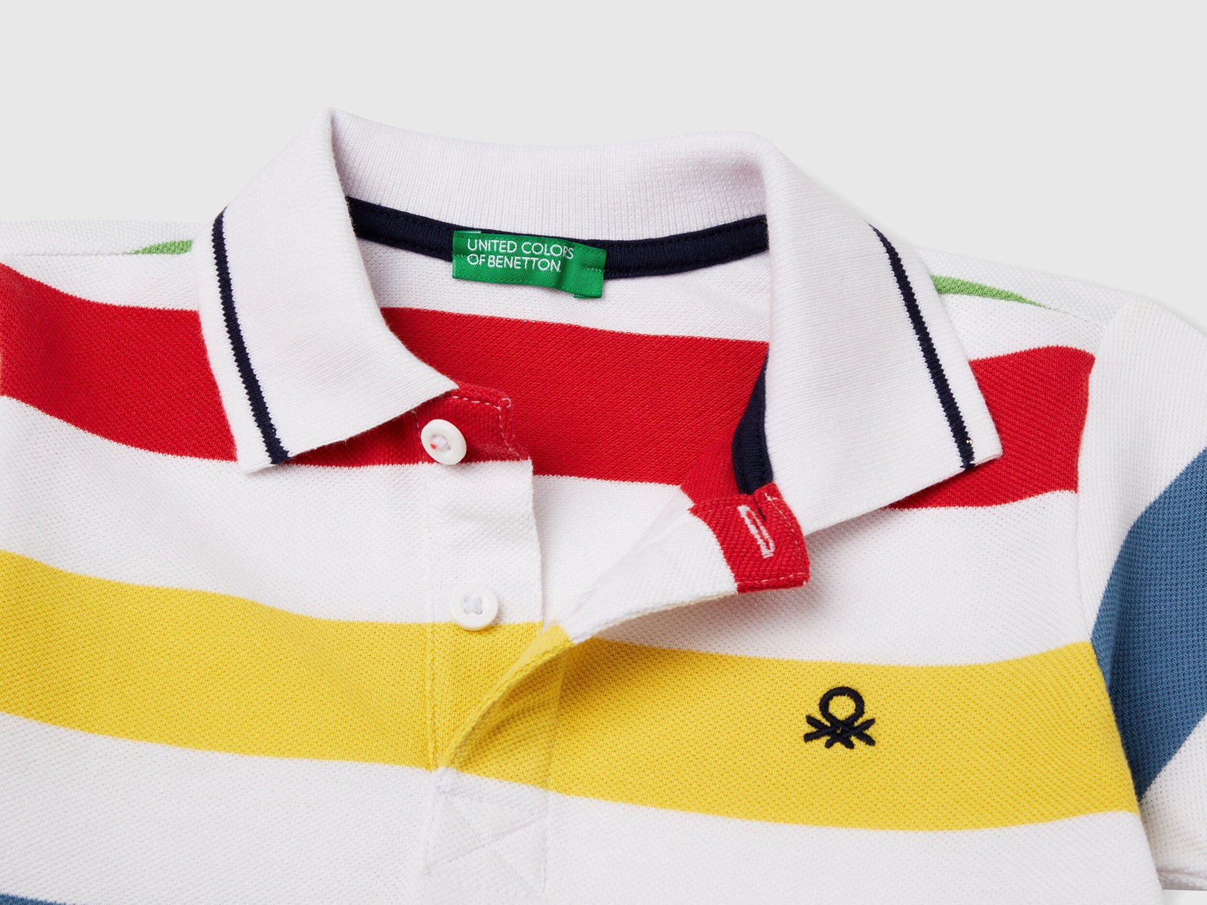 Benetton_Striped Short Sleeve Polo Shirt_39QAG300V_941_03
