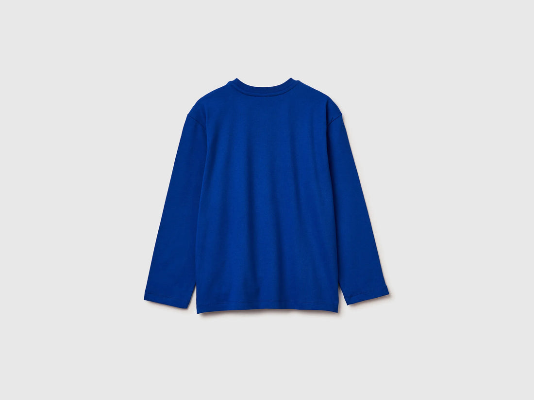 Benetton_Bright Blue_T-Shirt in Warm Cotton with Print_3ATNC10R8_19R_02