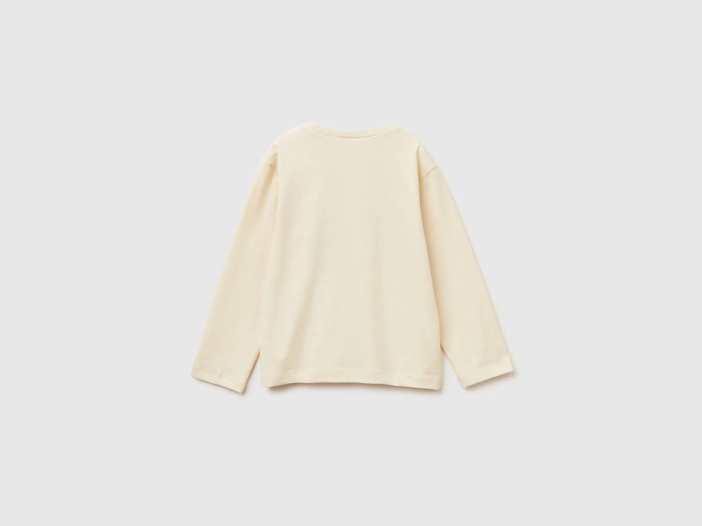 Benetton_Creamy White_Crew Neck T-Shirt in Warm Cotton_3ATNG10KT_3C9_02